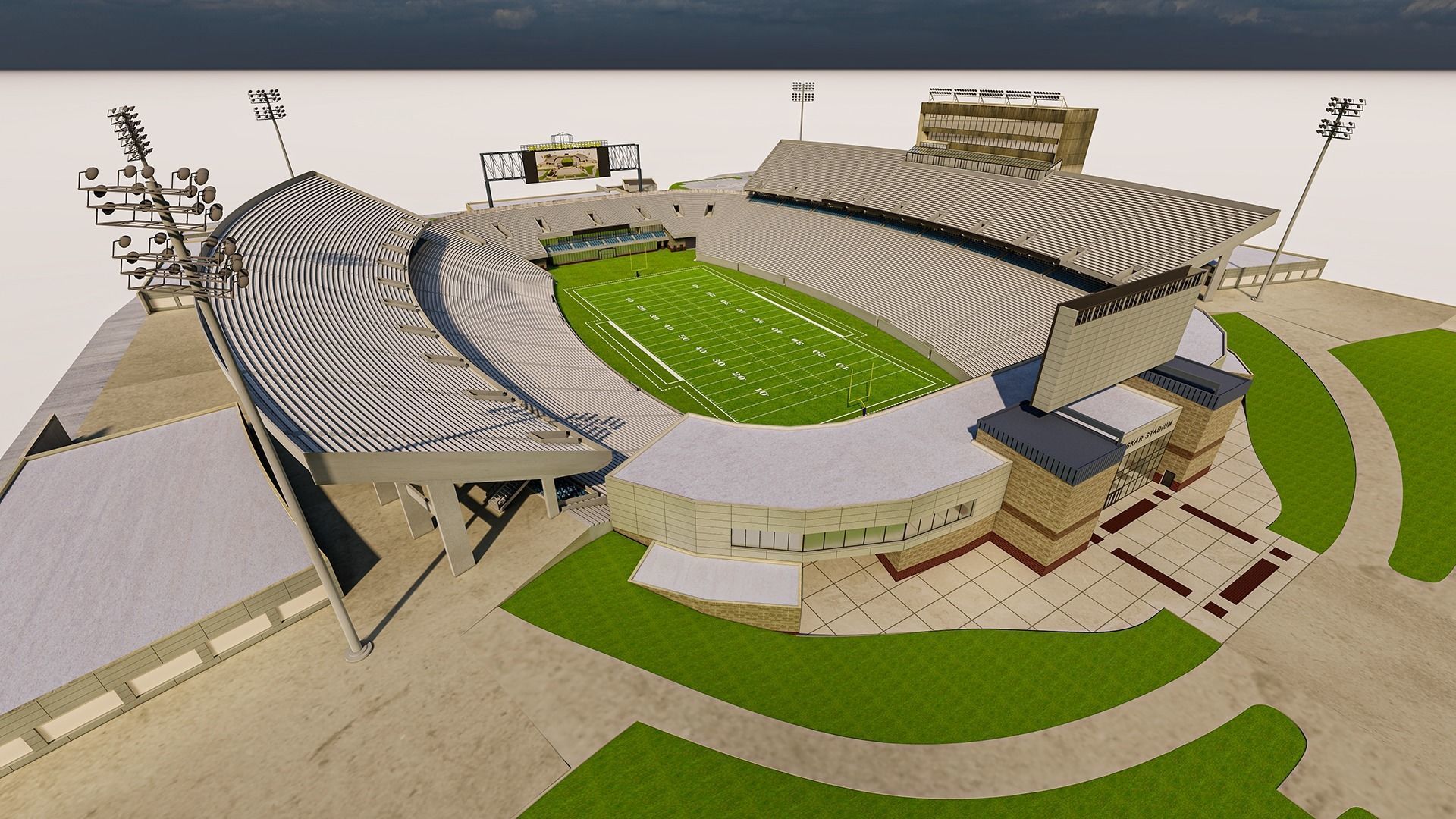 Milan Puskar Stadium Low-poly 3D model_17