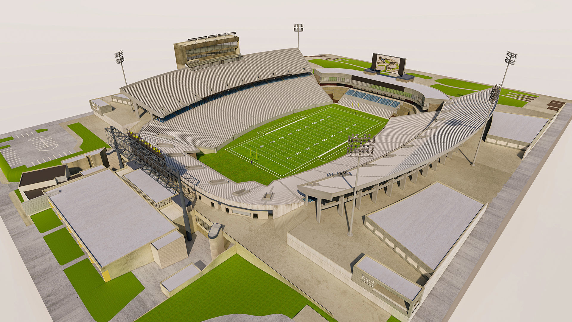 Milan Puskar Stadium Low-poly 3D model_13