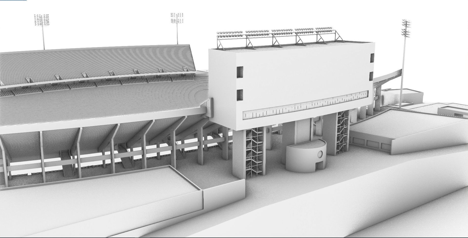 Milan Puskar Stadium Low-poly 3D model_31