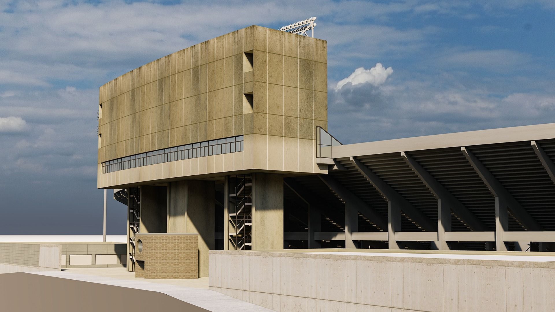 Milan Puskar Stadium Low-poly 3D model_23