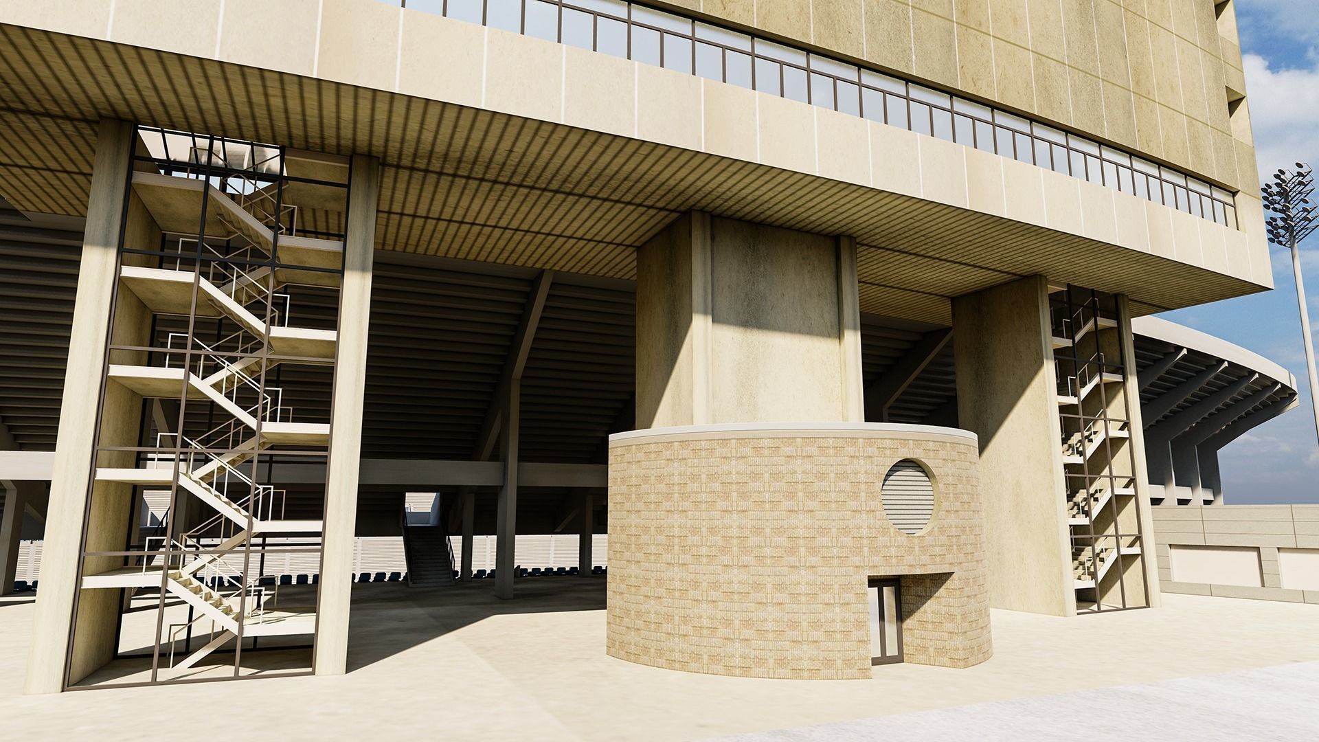 Milan Puskar Stadium Low-poly 3D model_22