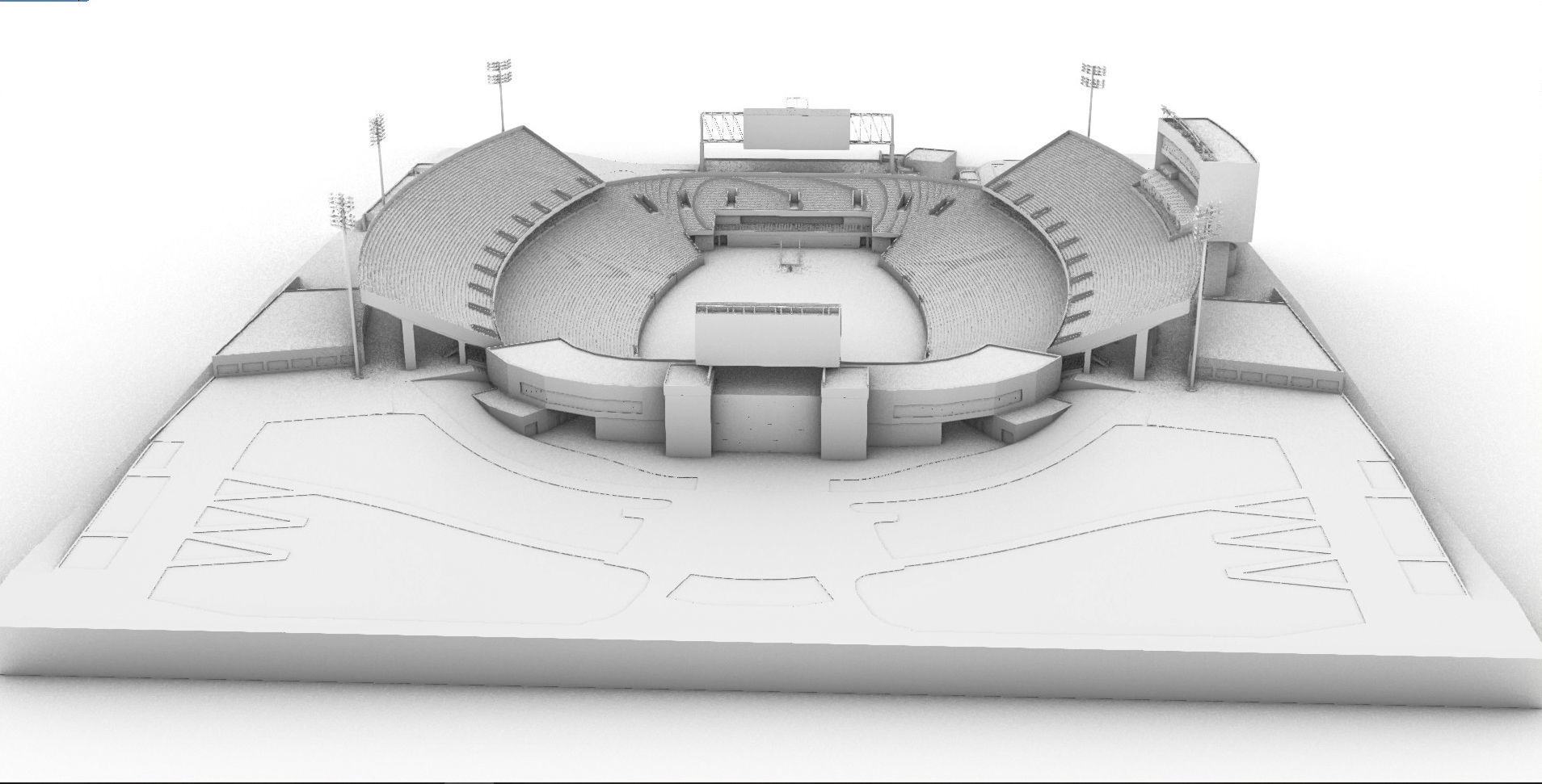 Milan Puskar Stadium Low-poly 3D model_26