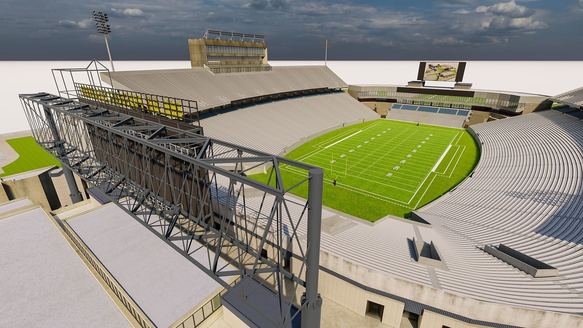 Milan Puskar Stadium Low-poly 3D model_6