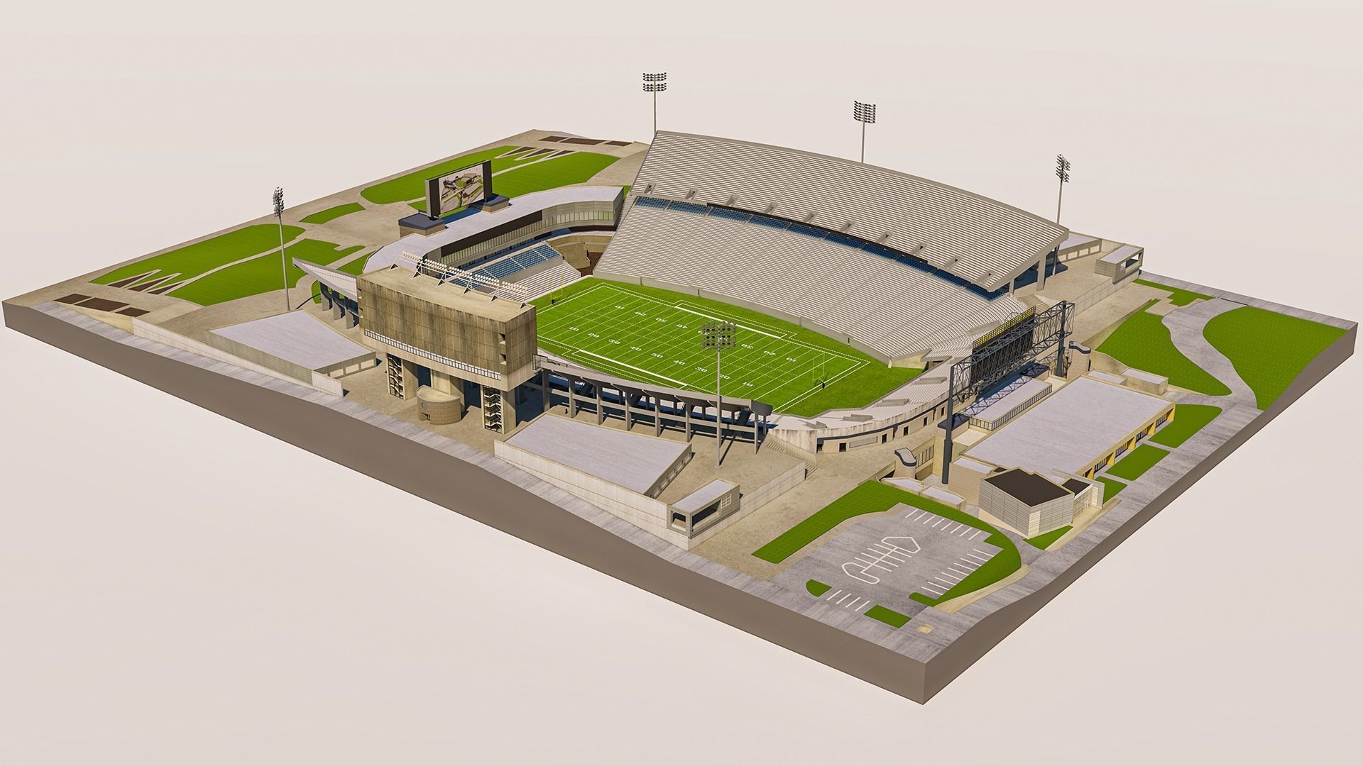Milan Puskar Stadium Low-poly 3D model_4