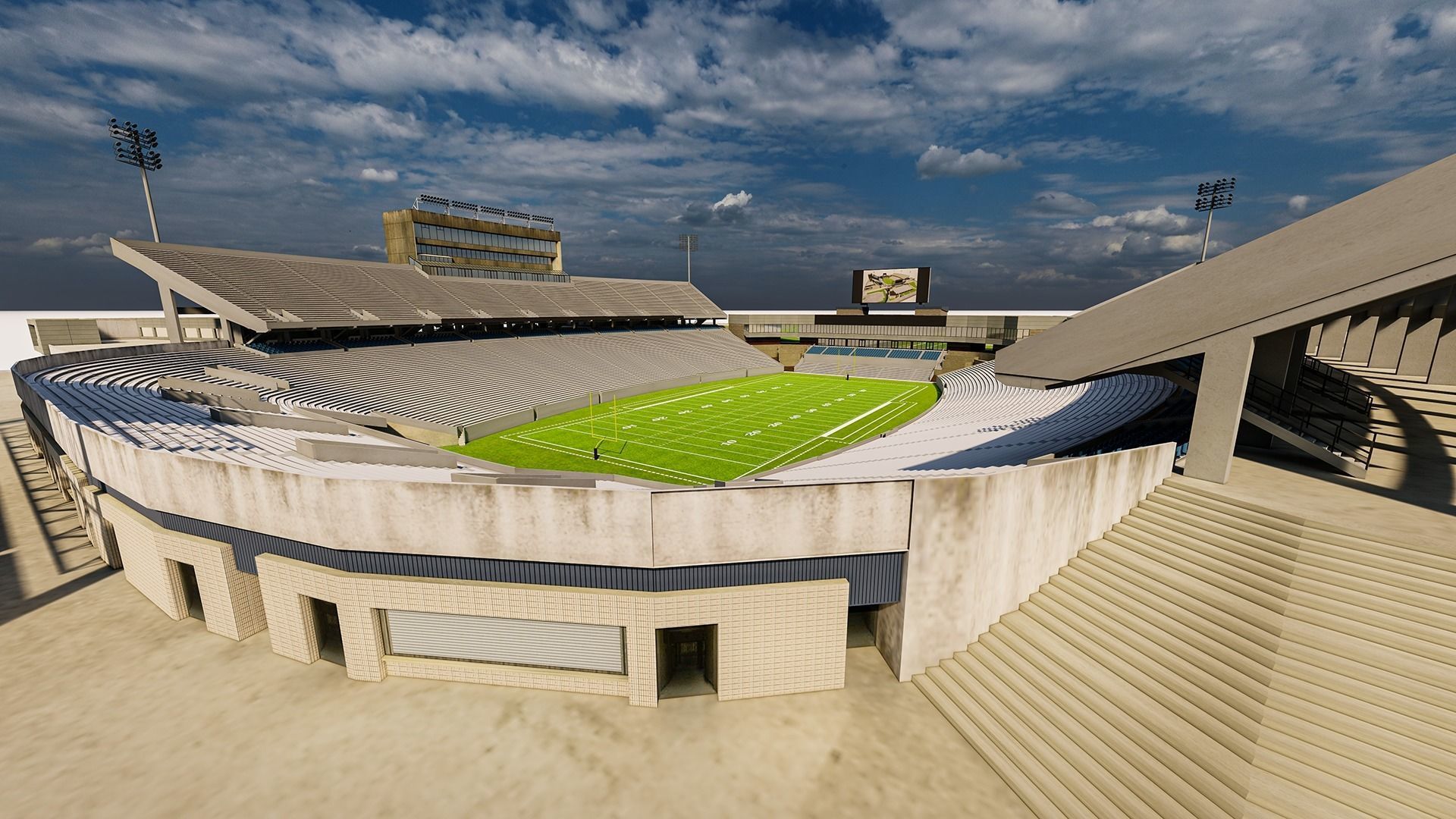 Milan Puskar Stadium Low-poly 3D model_18