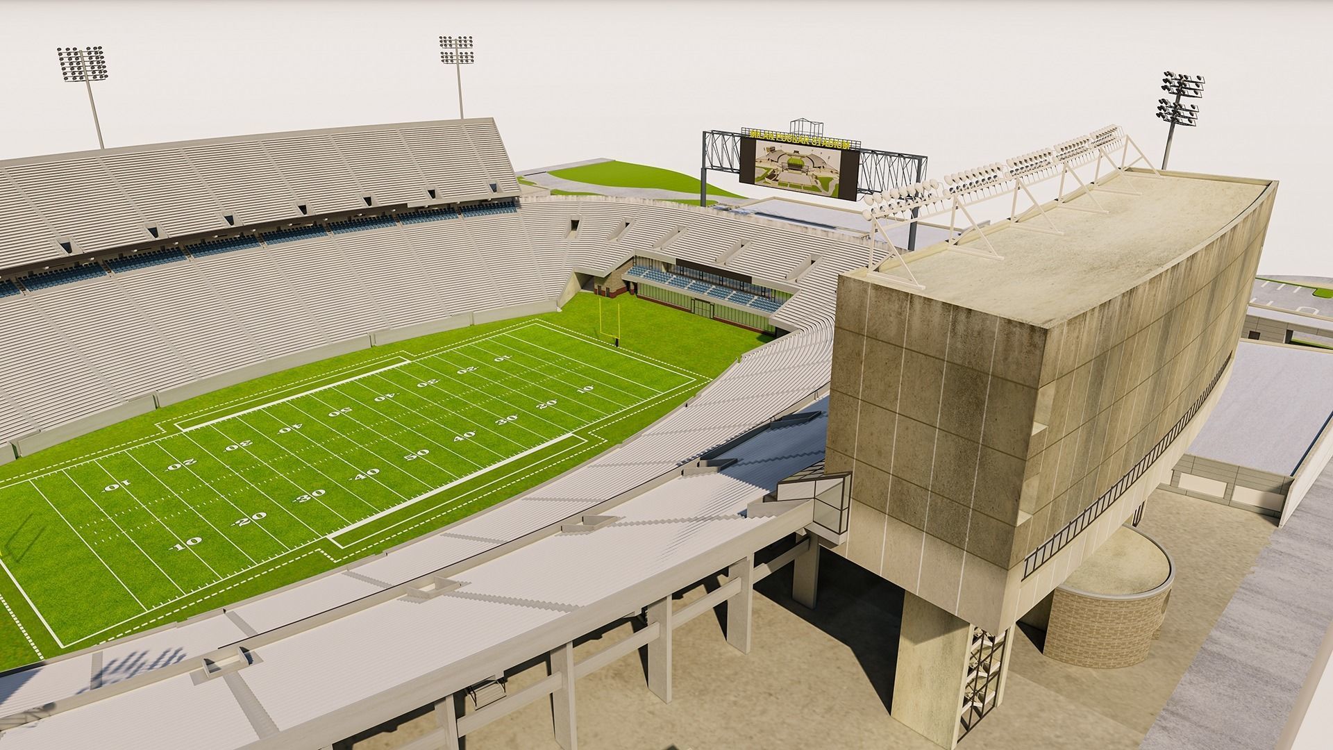Milan Puskar Stadium Low-poly 3D model_10