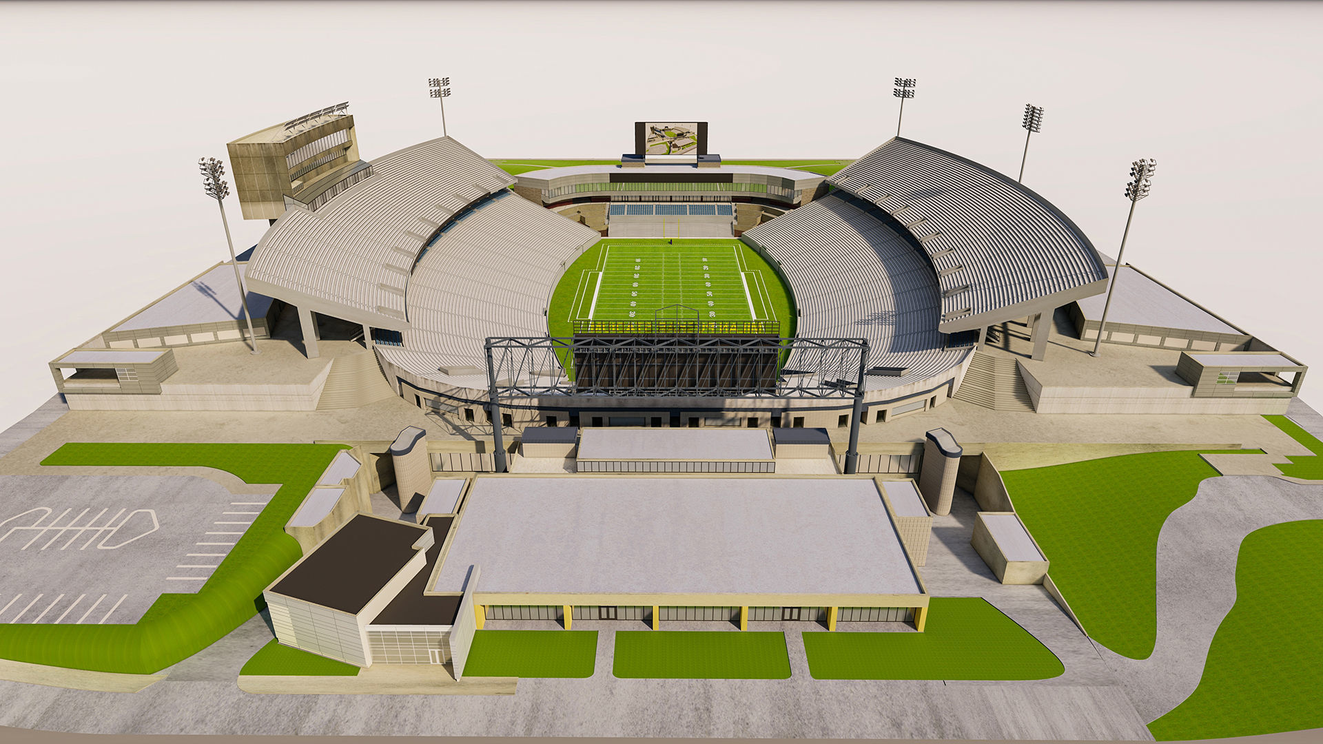 Milan Puskar Stadium Low-poly 3D model_3
