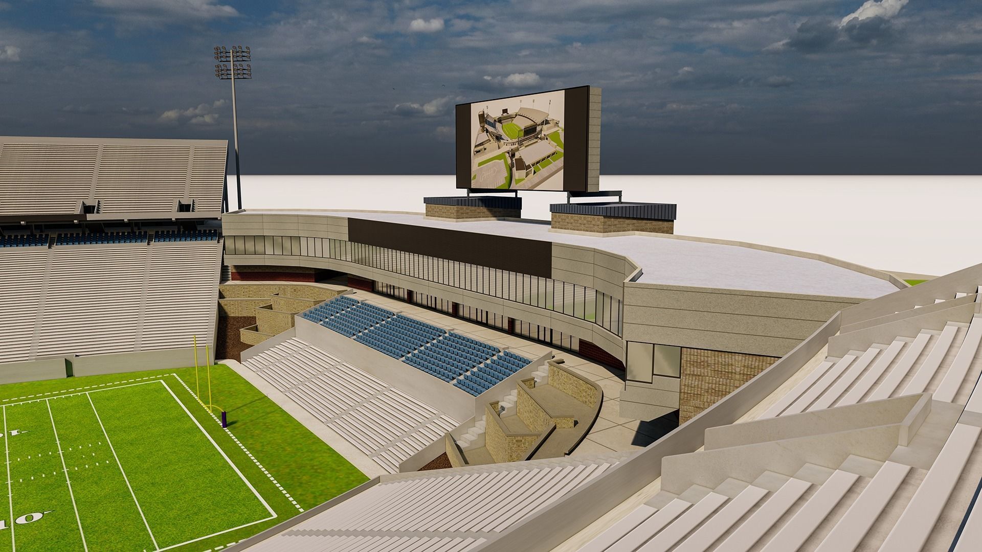 Milan Puskar Stadium Low-poly 3D model_9