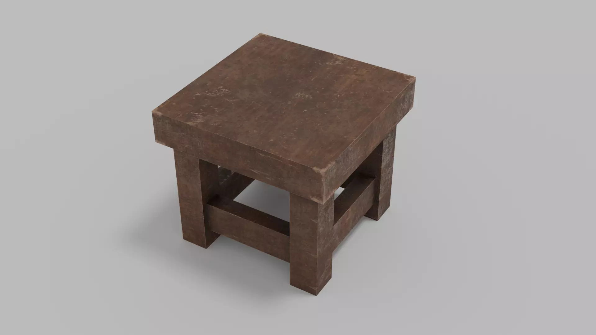 Simple Wooden Chair Low-poly 3D model_0