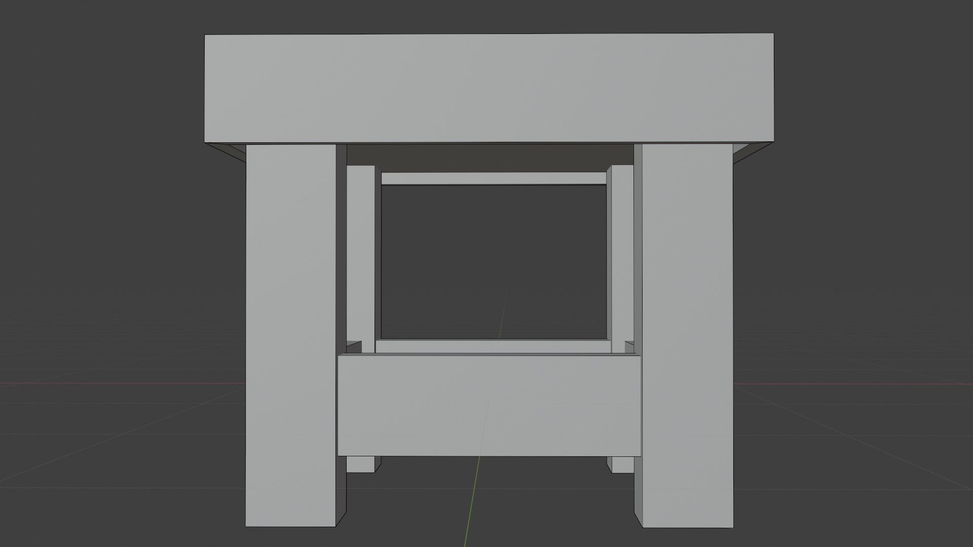 Simple Wooden Chair Low-poly 3D model_4