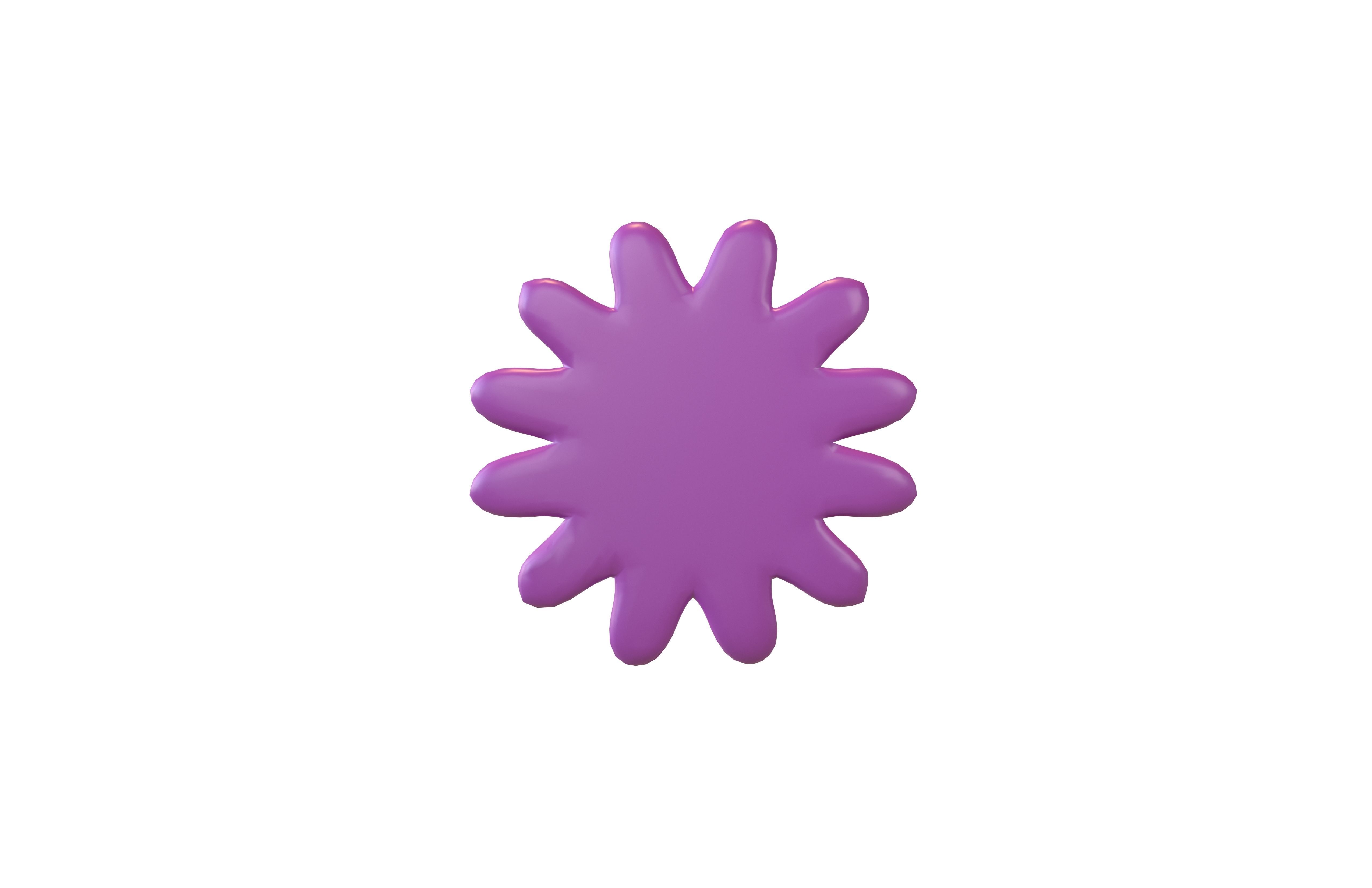 Flower Symbol v2 003 Low-poly 3D model_2