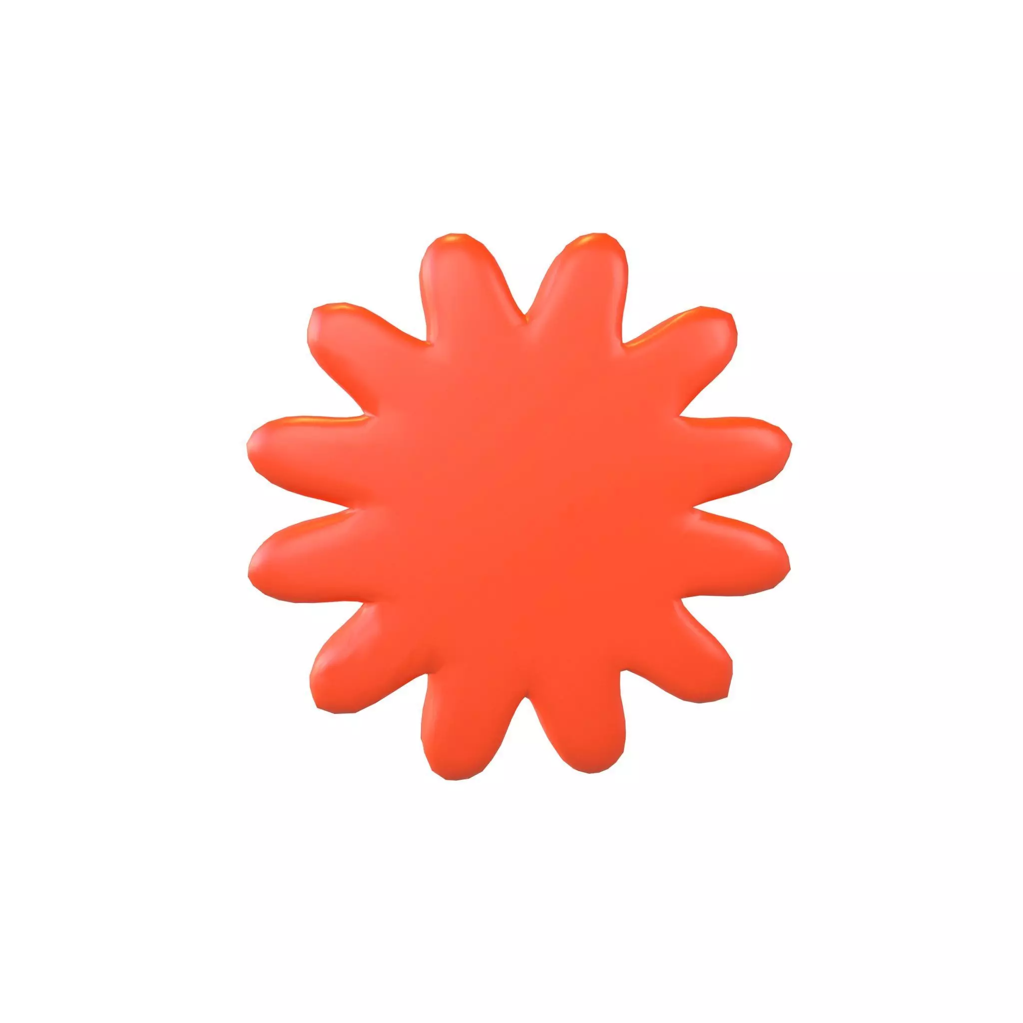 Flower Symbol v2 004 Low-poly 3D model_0