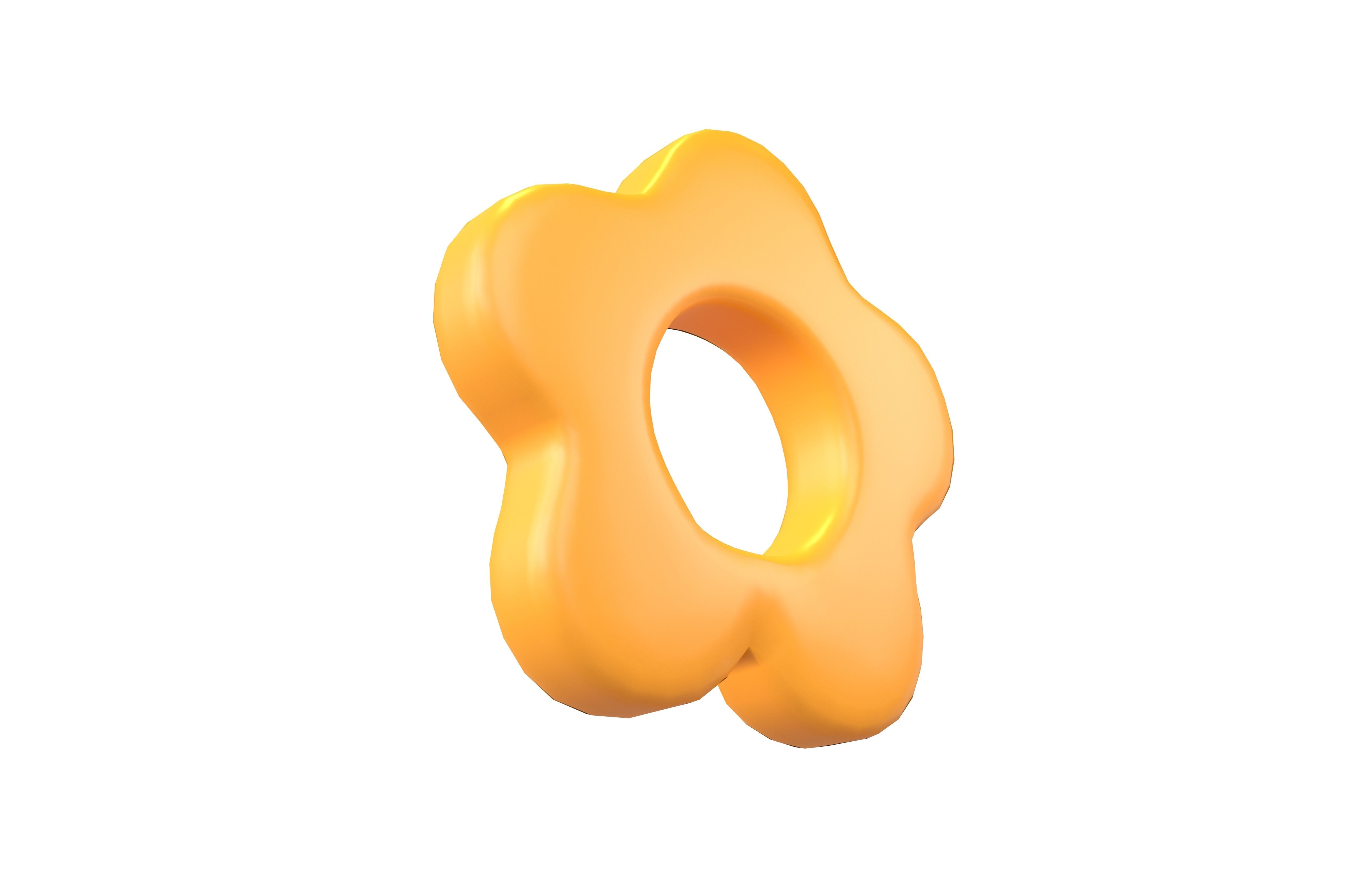 Flower Symbol v3 001 Low-poly 3D model_3