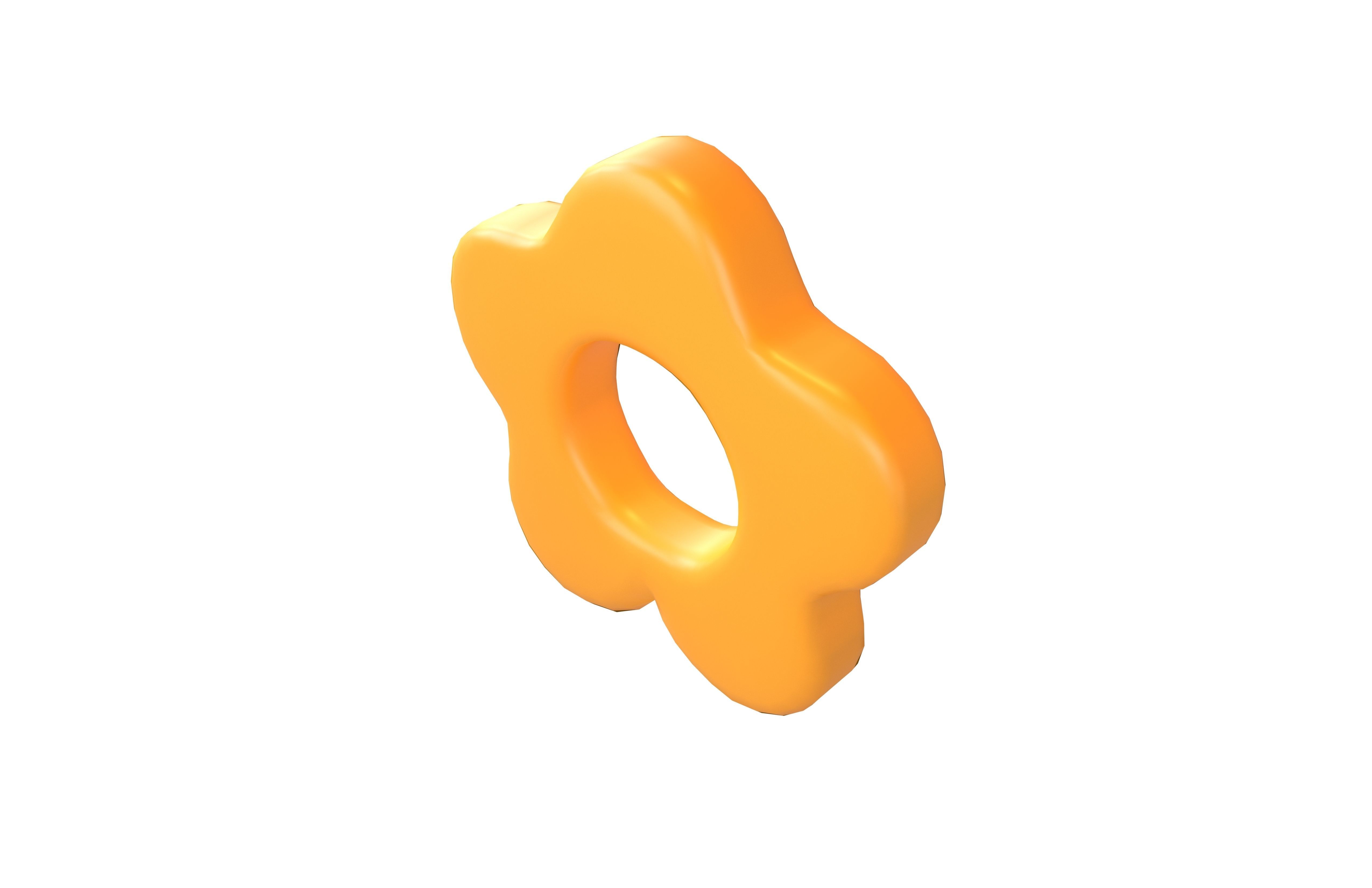 Flower Symbol v3 001 Low-poly 3D model_2