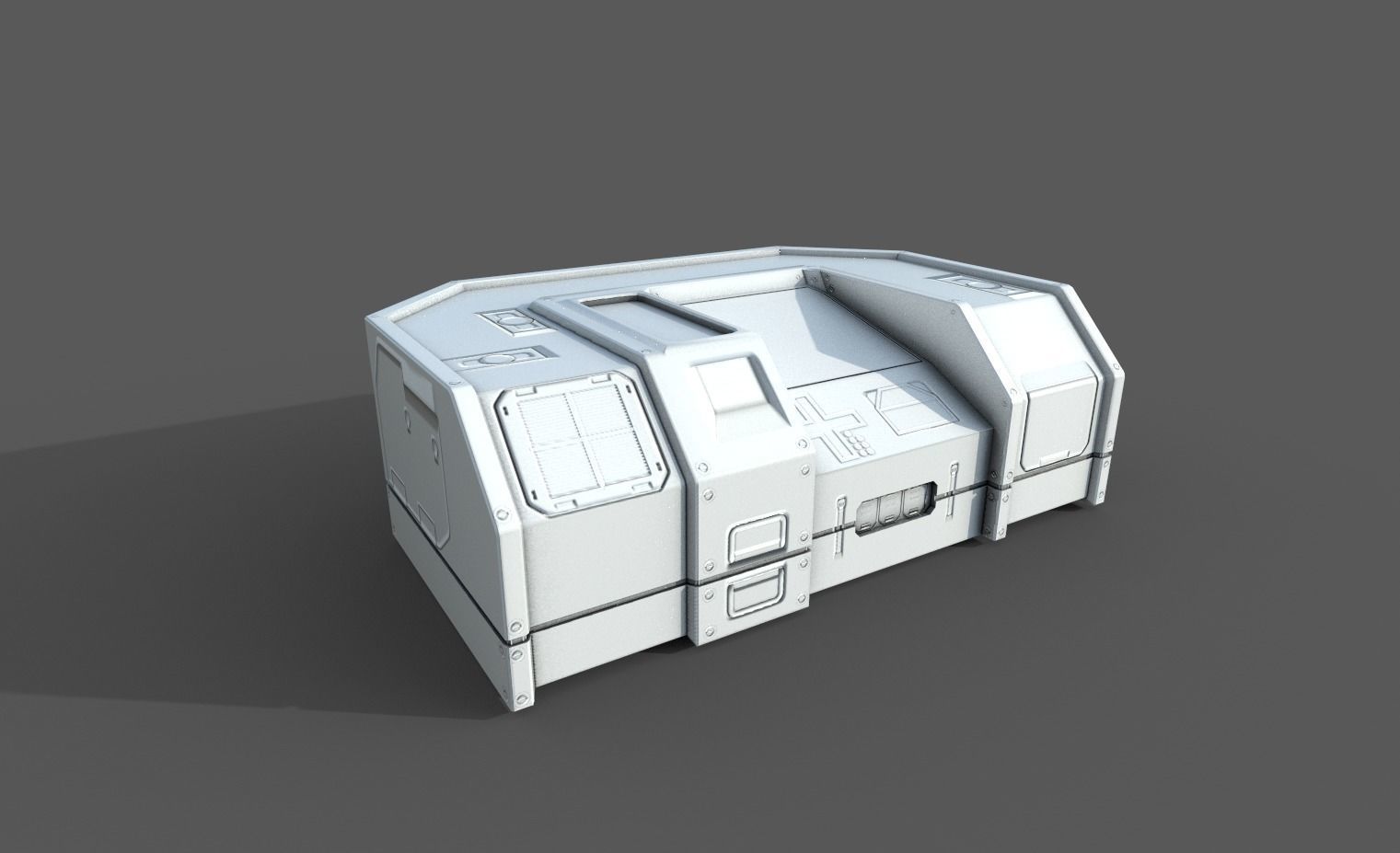 Scifi First Aid Kit - Space Bunker Low-poly 3D model_2