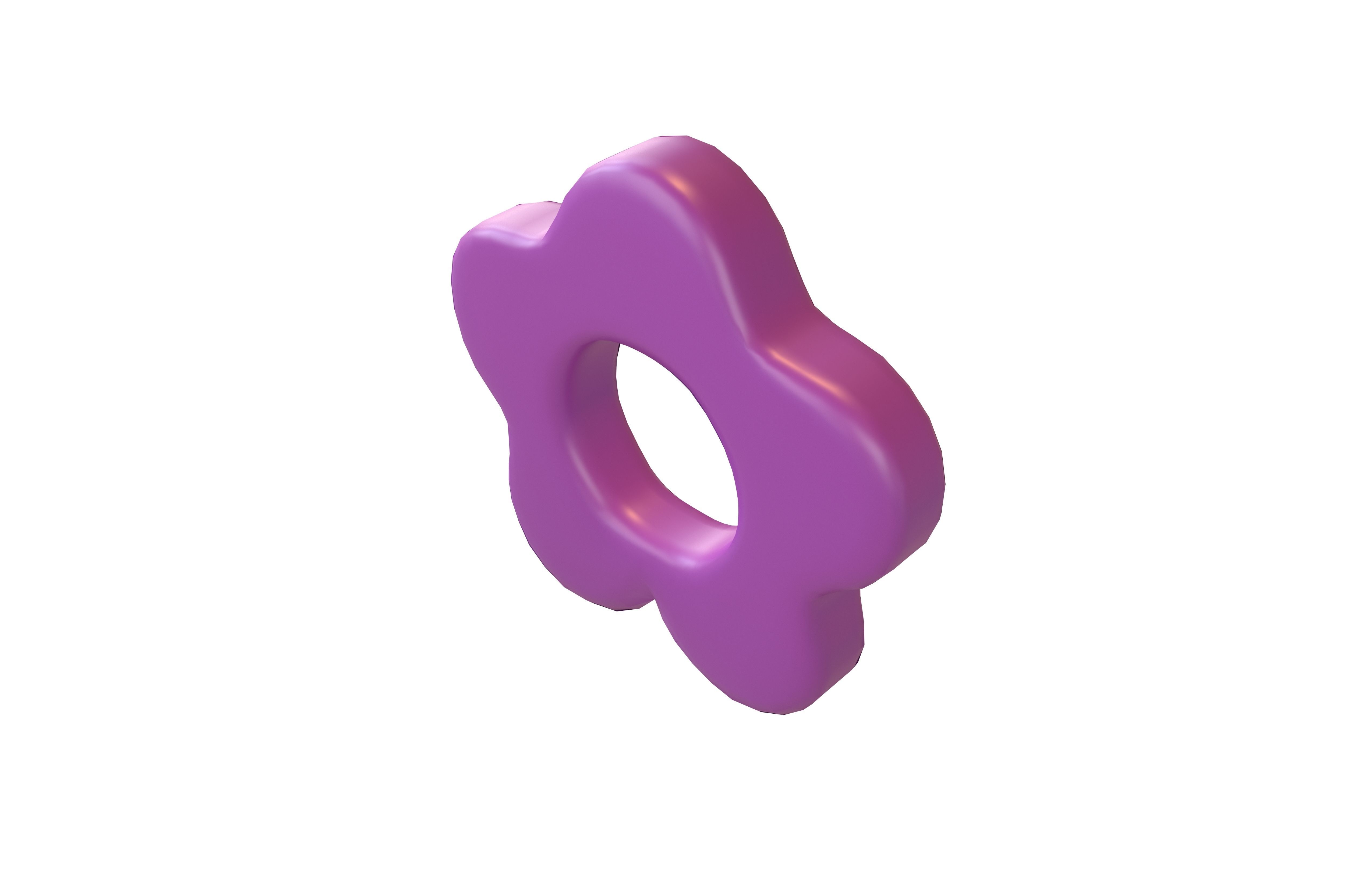 Flower Symbol v3 003 Low-poly 3D model_2