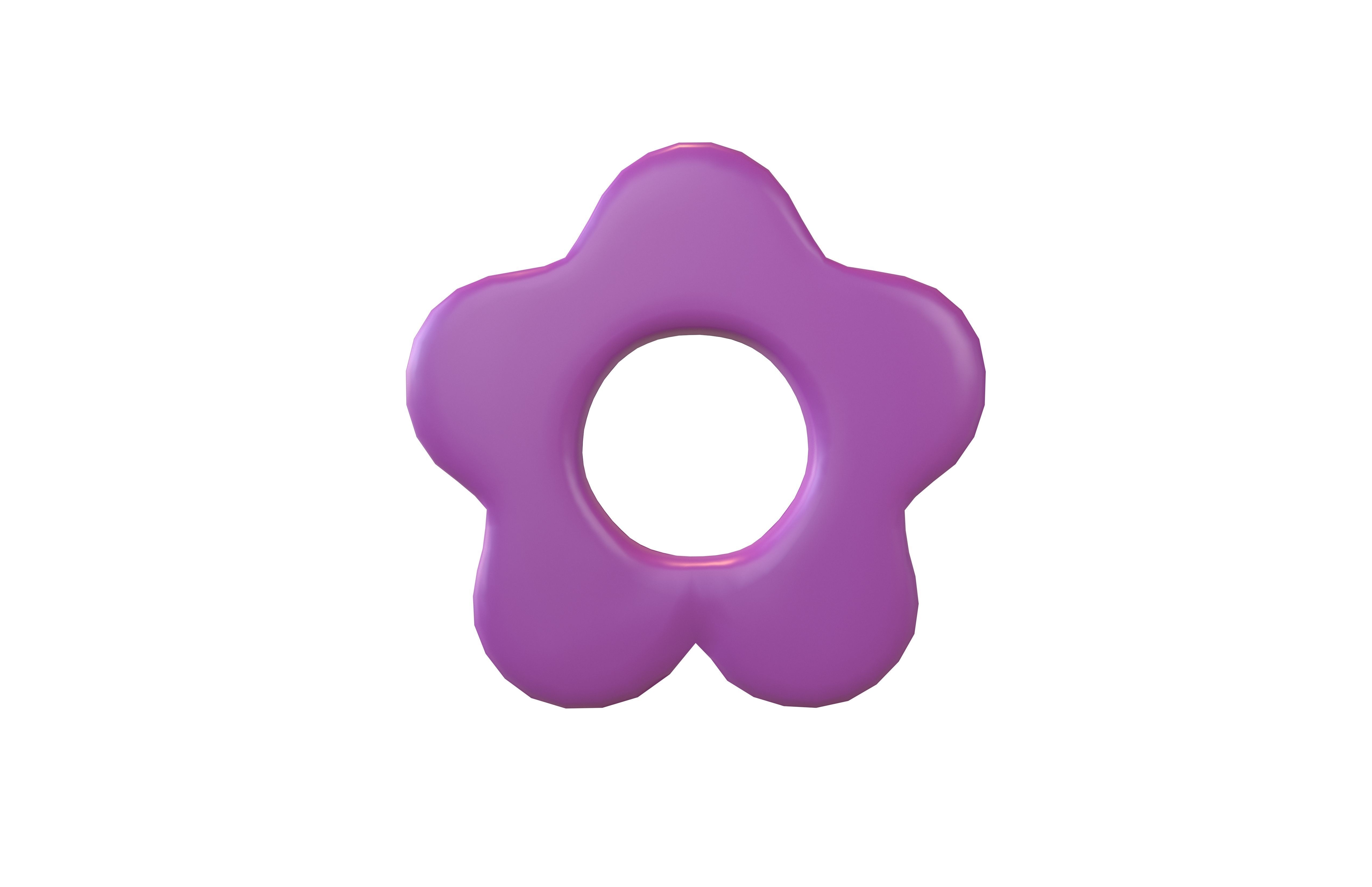 Flower Symbol v3 003 Low-poly 3D model_1