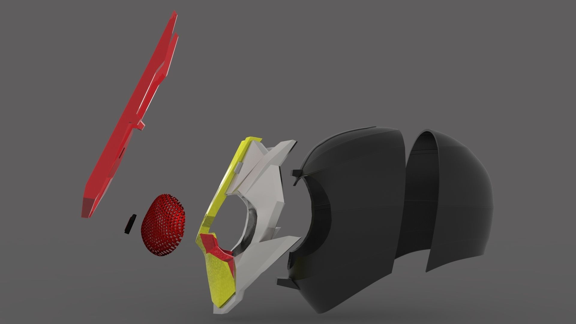 Kamen Rider Zero Two Helmet 3D print model_2
