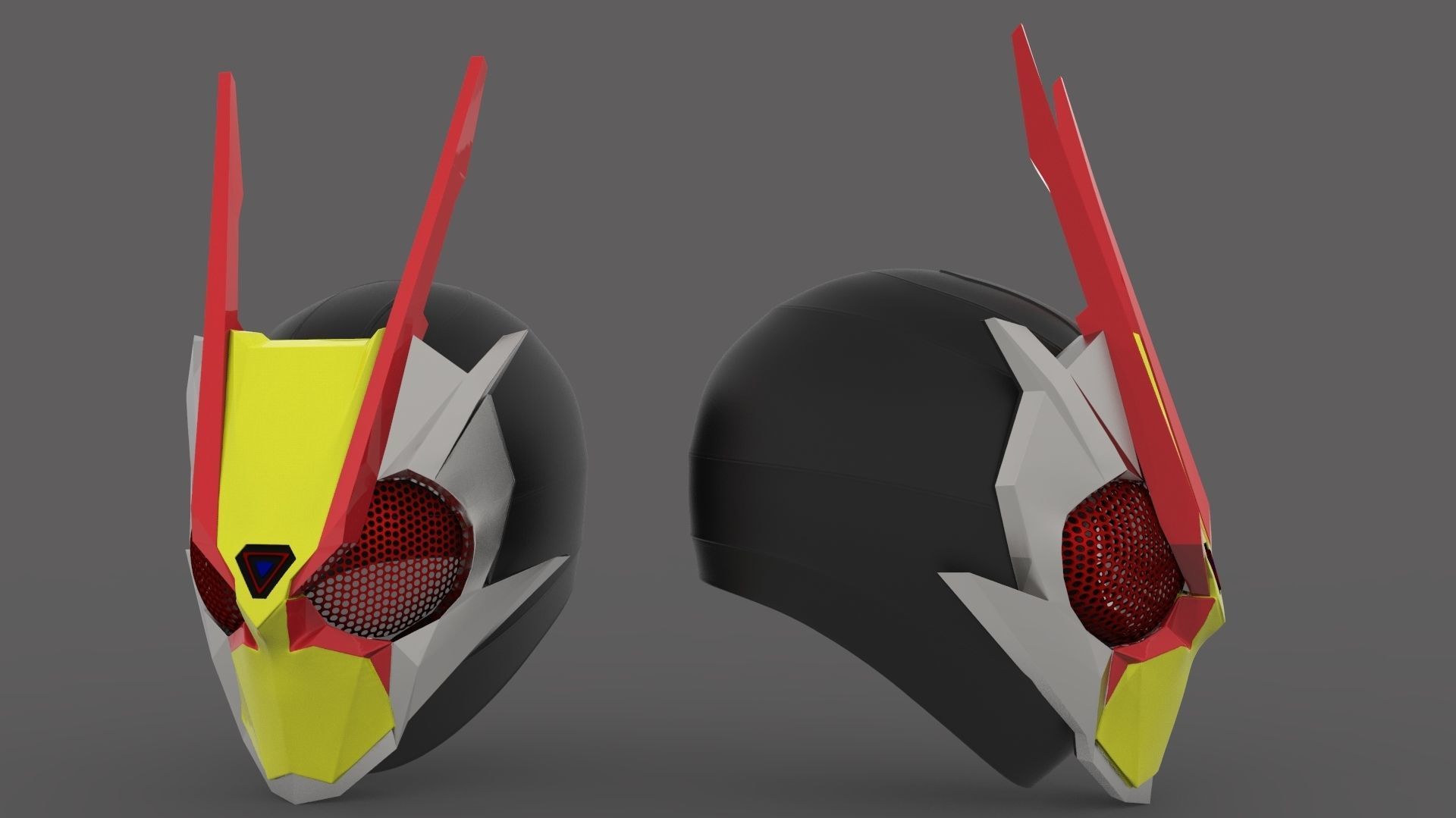 Kamen Rider Zero Two Helmet 3D print model_1