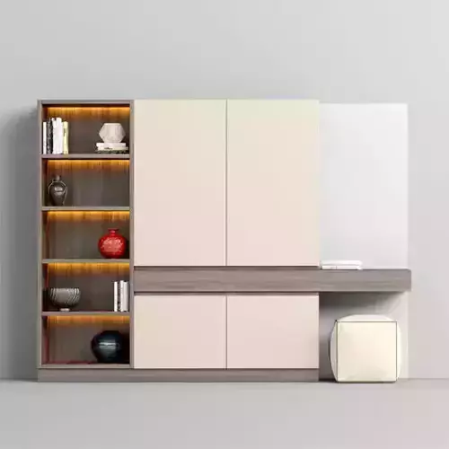 Garderob 3 modern cabinet with shelves and bookshelves
