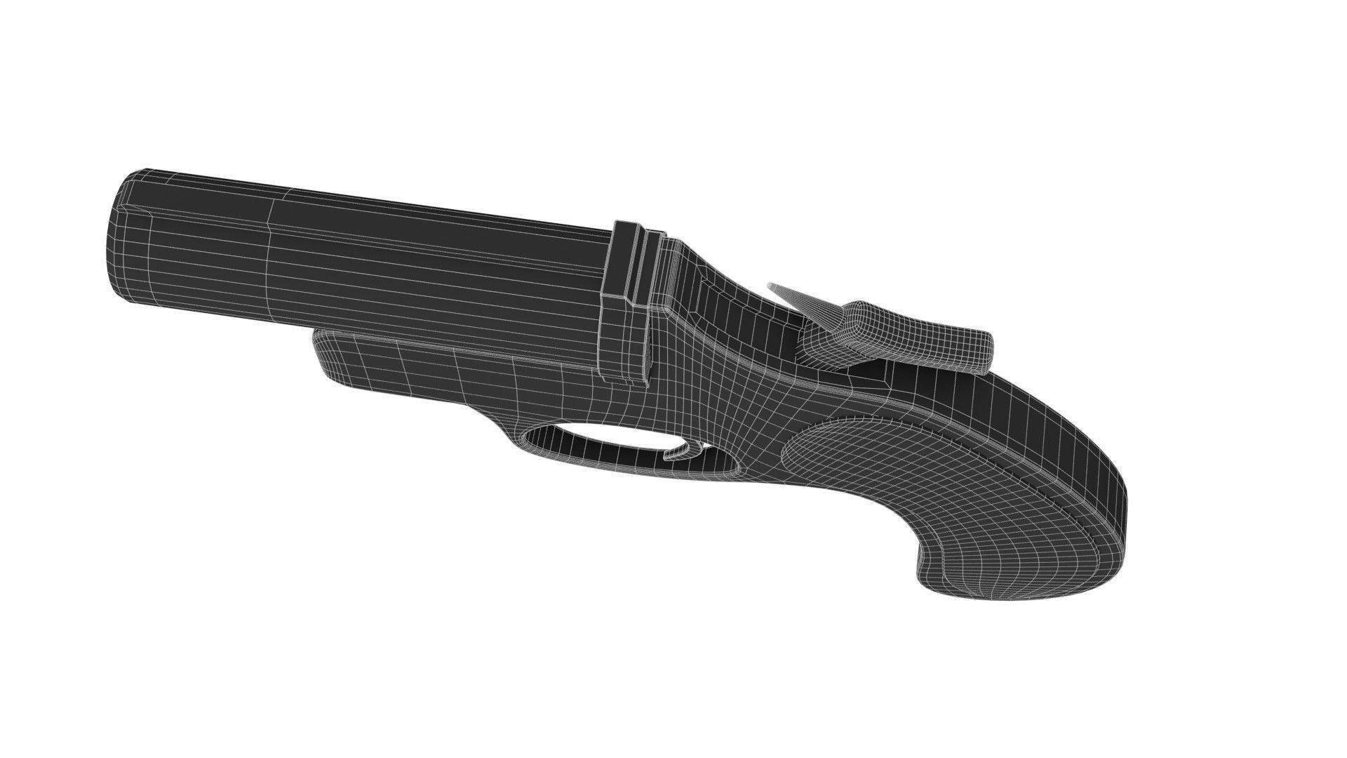 Flare gun 3D model_10