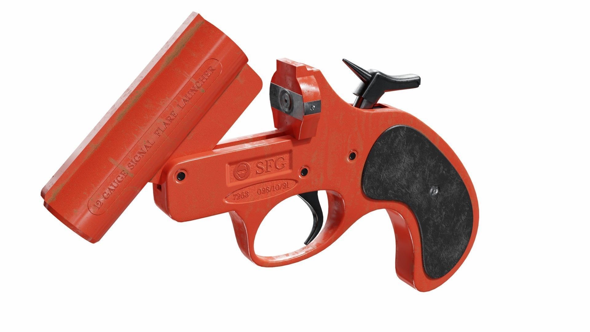 Flare gun 3D model_2