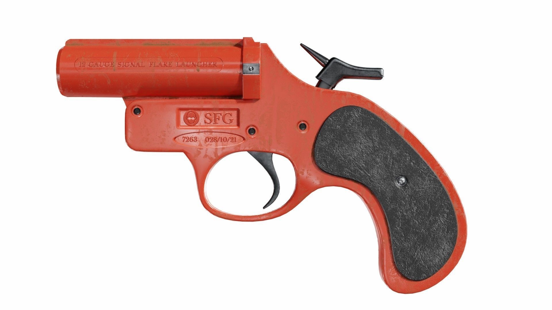 Flare gun 3D model_1