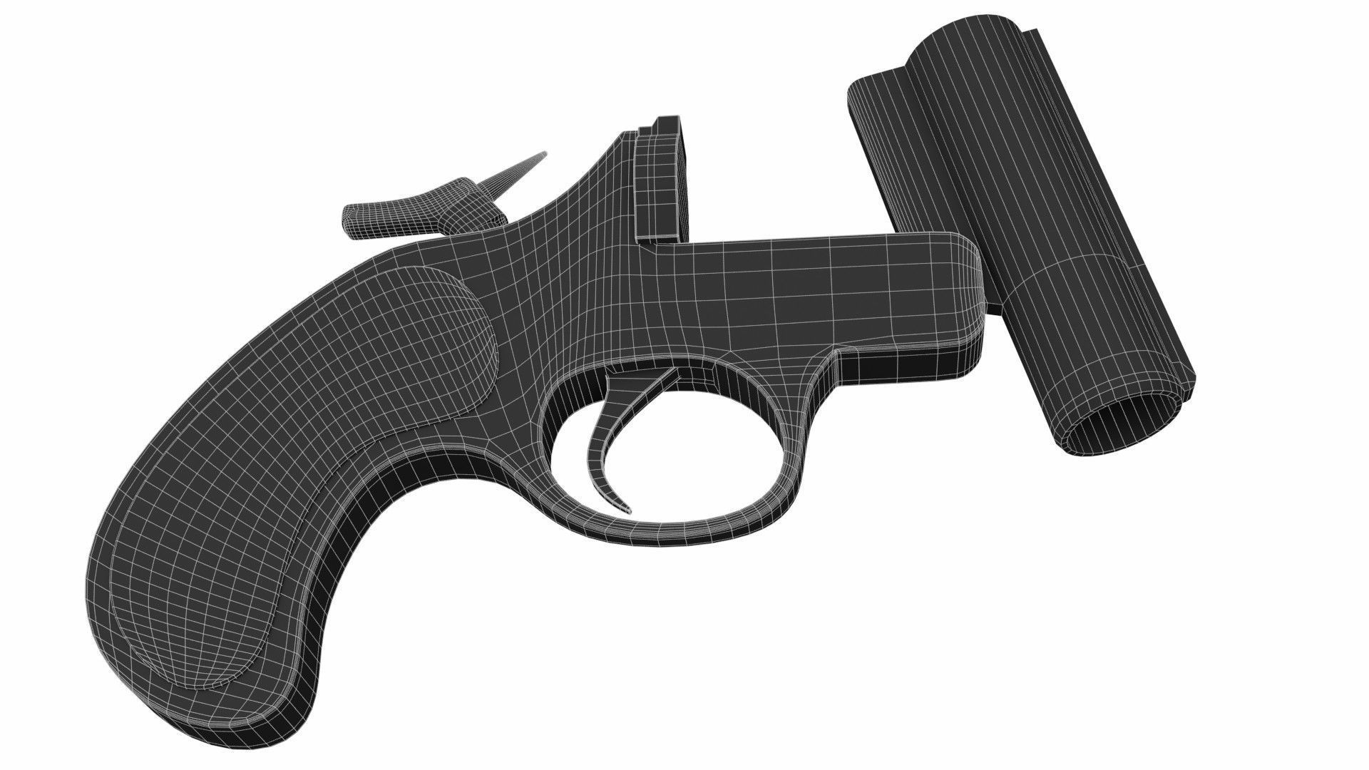 Flare gun 3D model_13