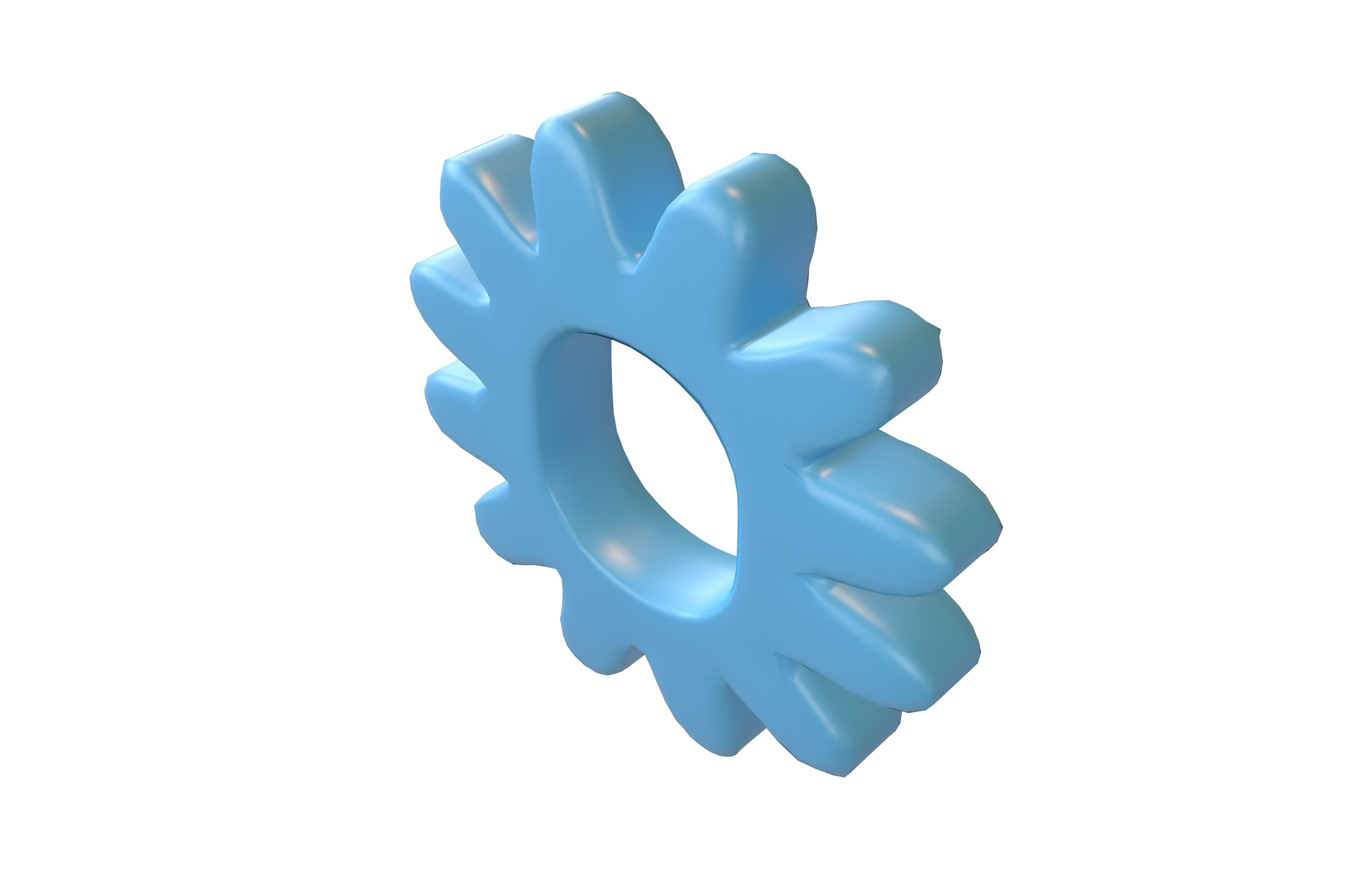 Flower Symbol v4 006 Low-poly 3D model_3