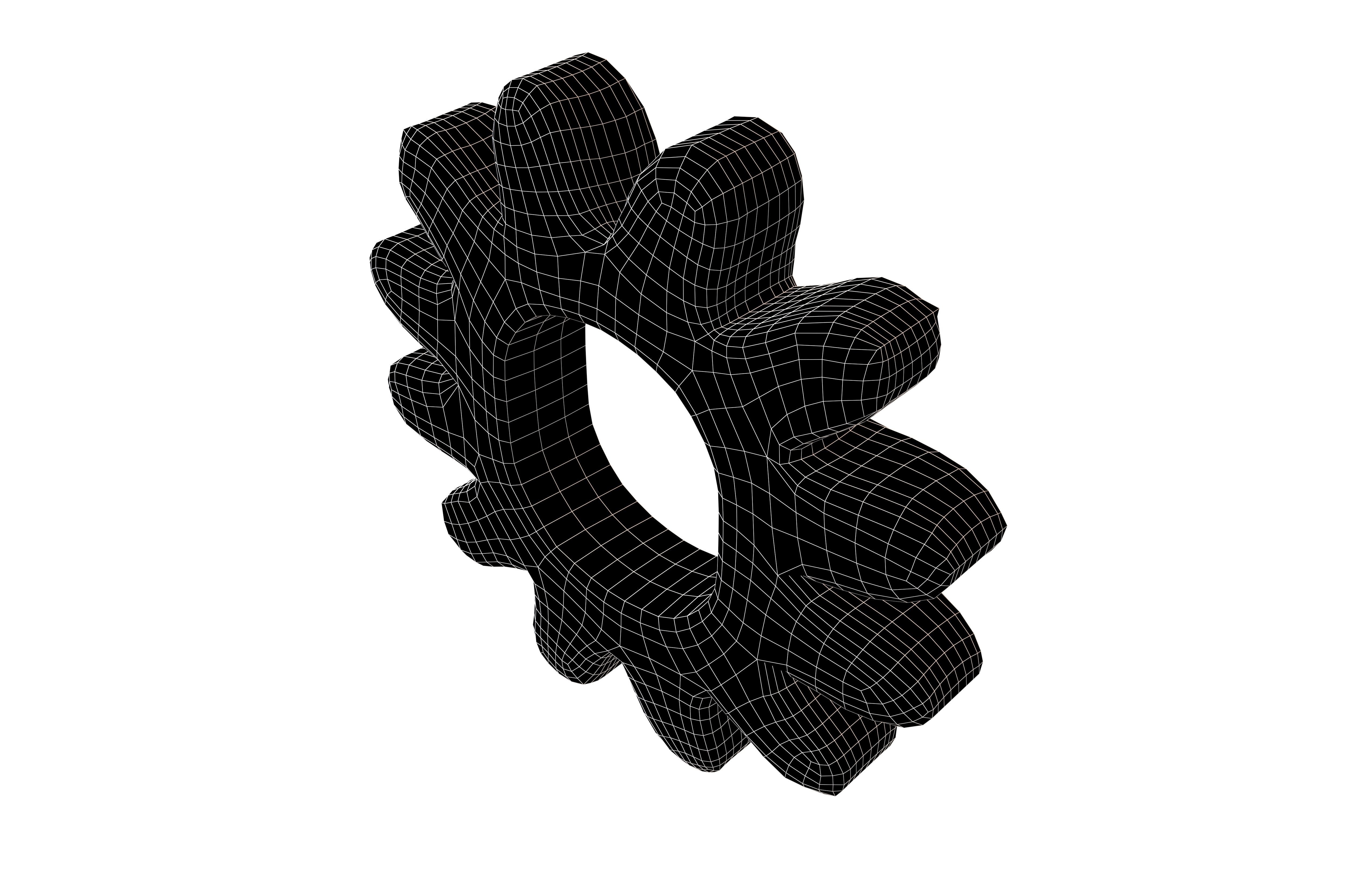 Flower Symbol v4 006 Low-poly 3D model_6