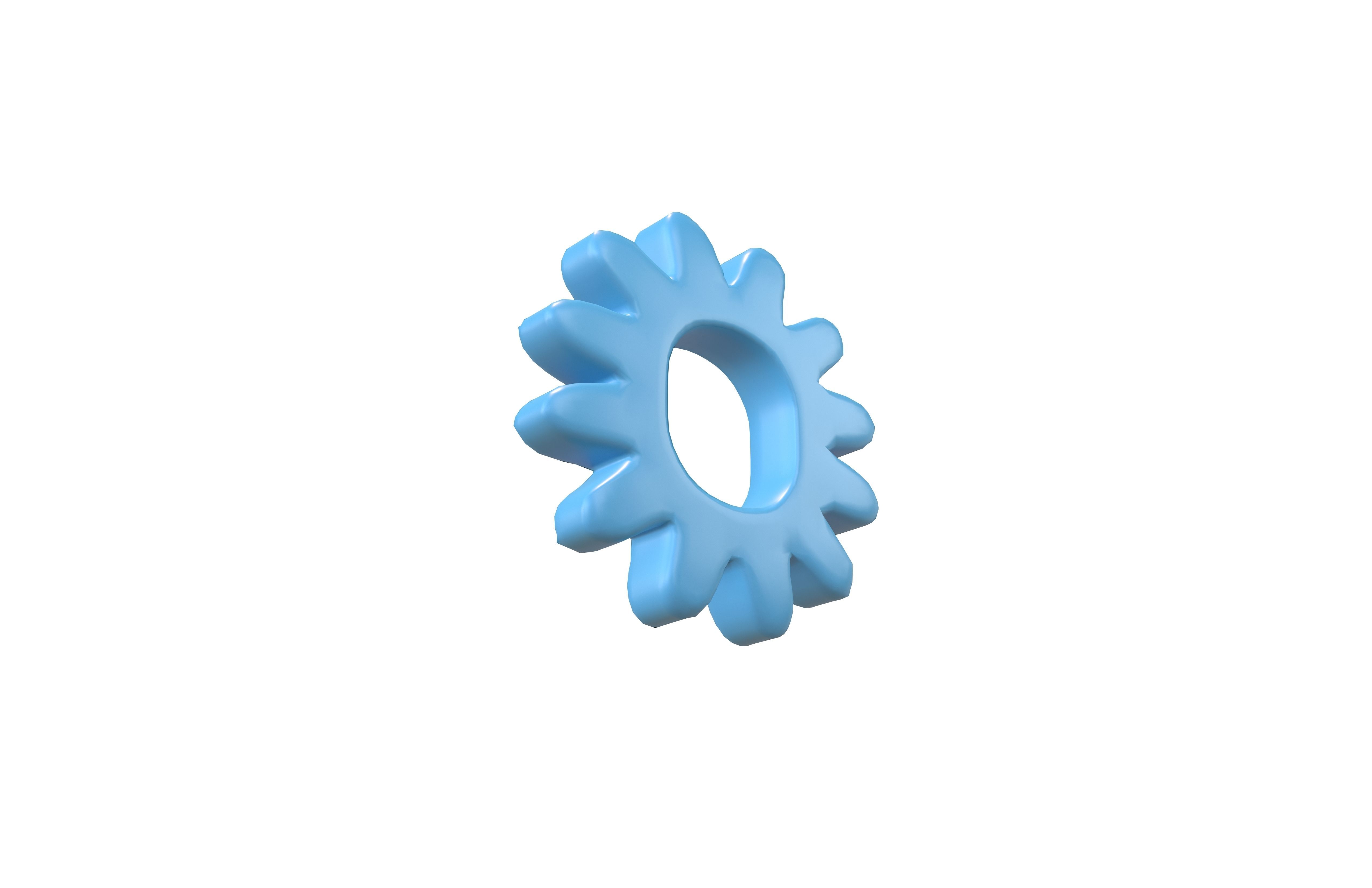Flower Symbol v4 006 Low-poly 3D model_1