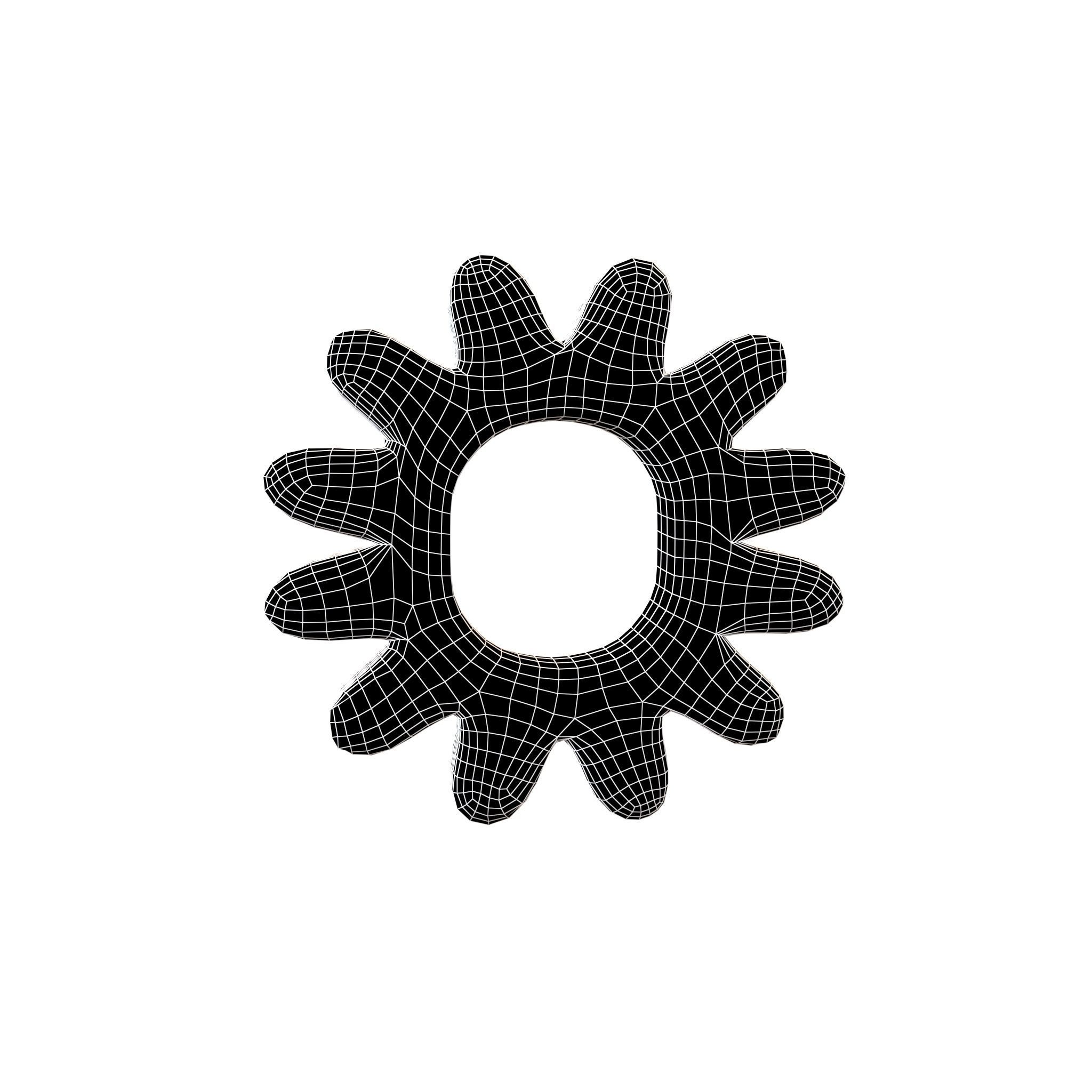 Flower Symbol v4 006 Low-poly 3D model_4