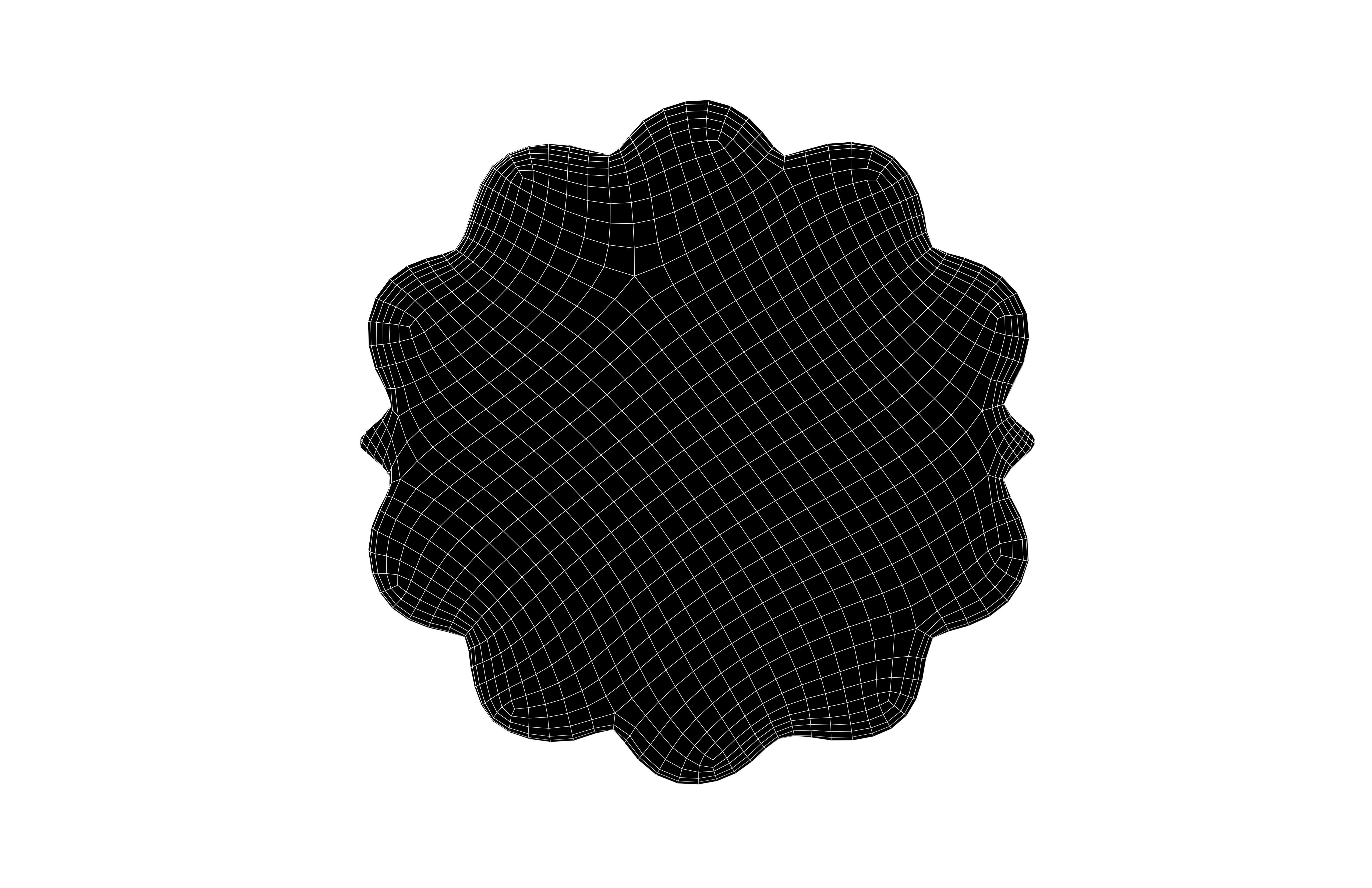 Flower Symbol v5 001 Low-poly 3D model_5
