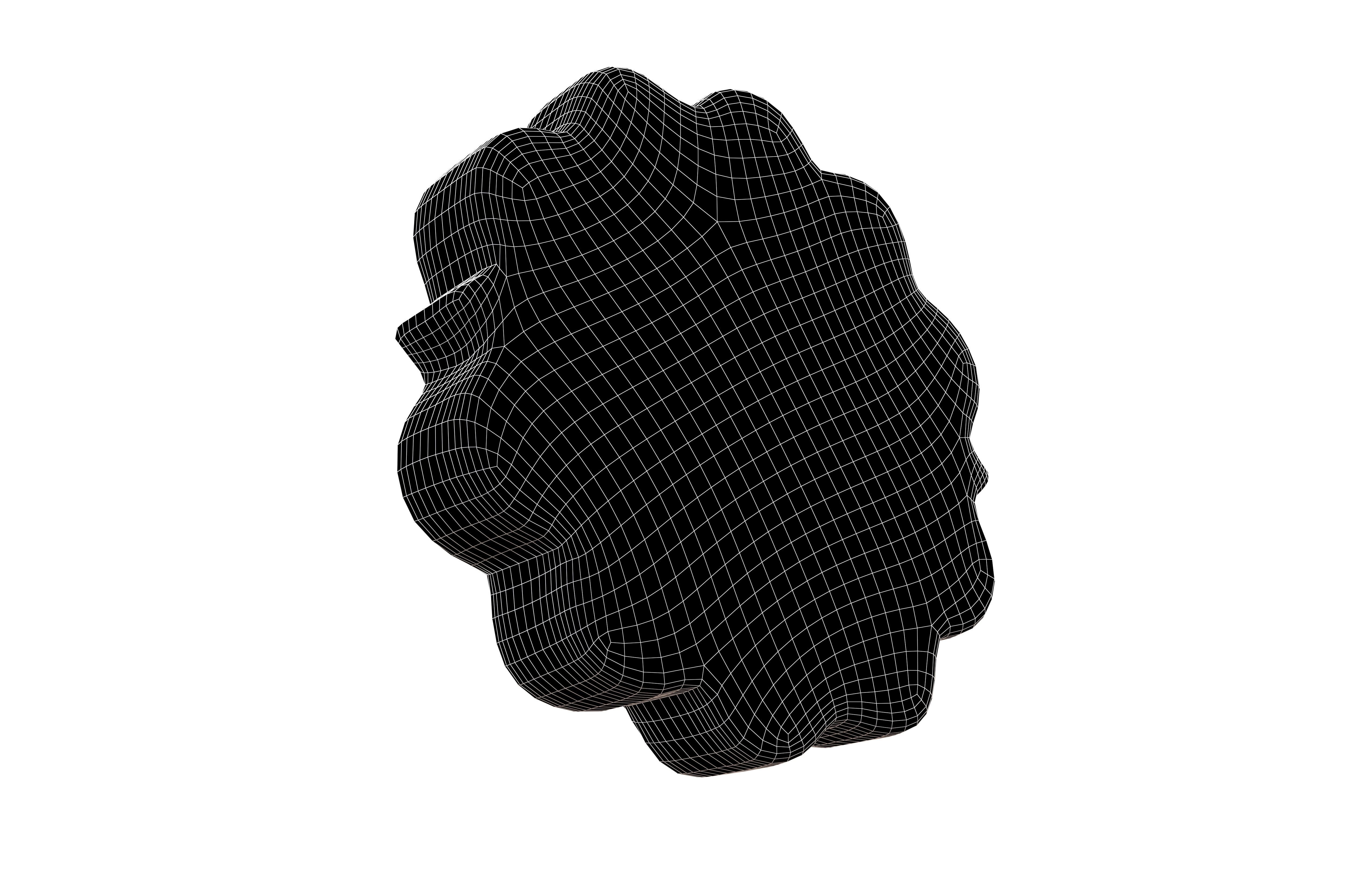 Flower Symbol v5 001 Low-poly 3D model_7