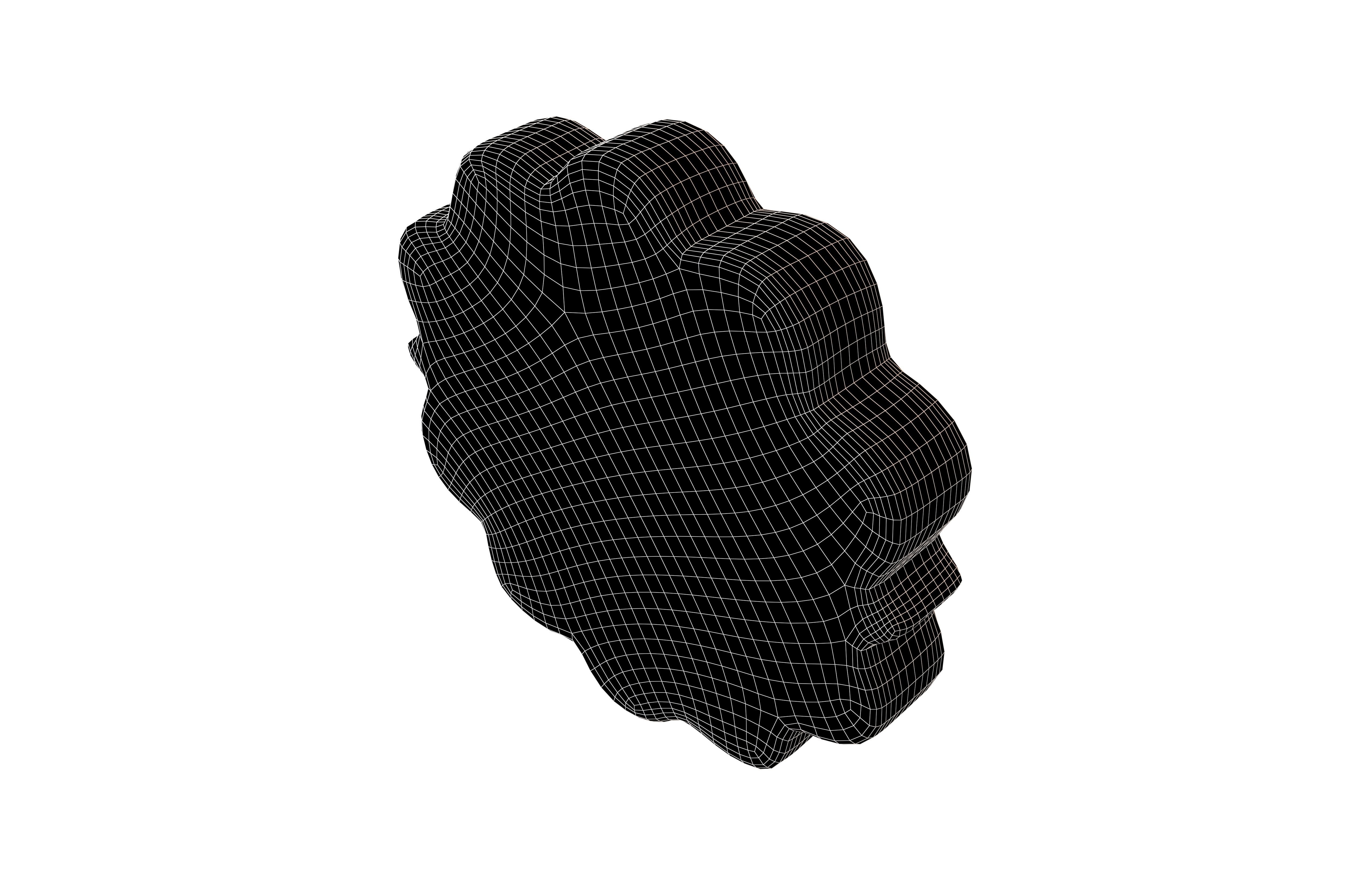 Flower Symbol v5 001 Low-poly 3D model_6