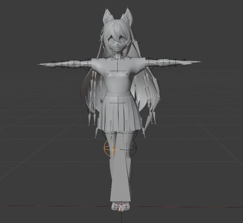 SciFi 3d anime kawaii girl character c15 Low-poly 3D model_10