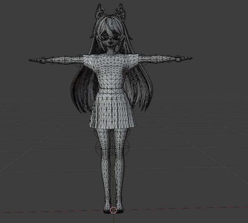 SciFi 3d anime kawaii girl character c15 Low-poly 3D model_9