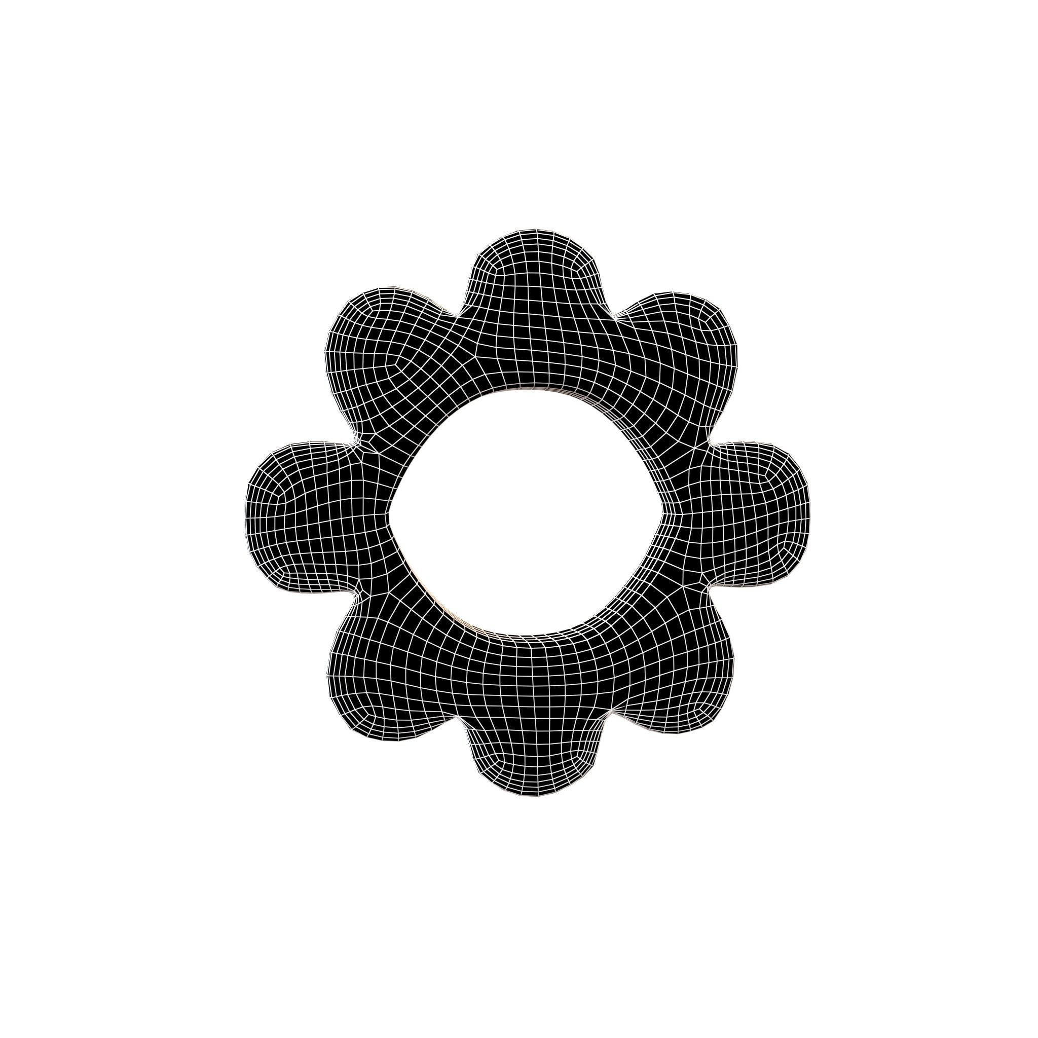 Flower Symbol v6 001 Low-poly 3D model_4