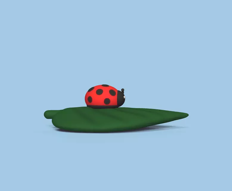 Leaf Ladybug 3D print model