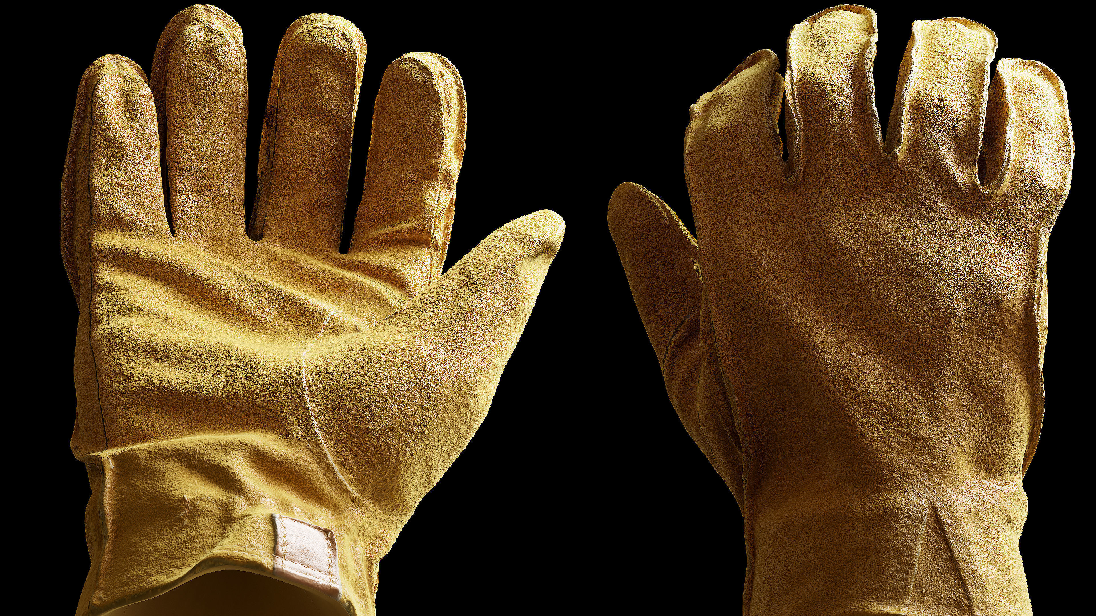 Worker Gloves 001 Low-poly 3D model_6