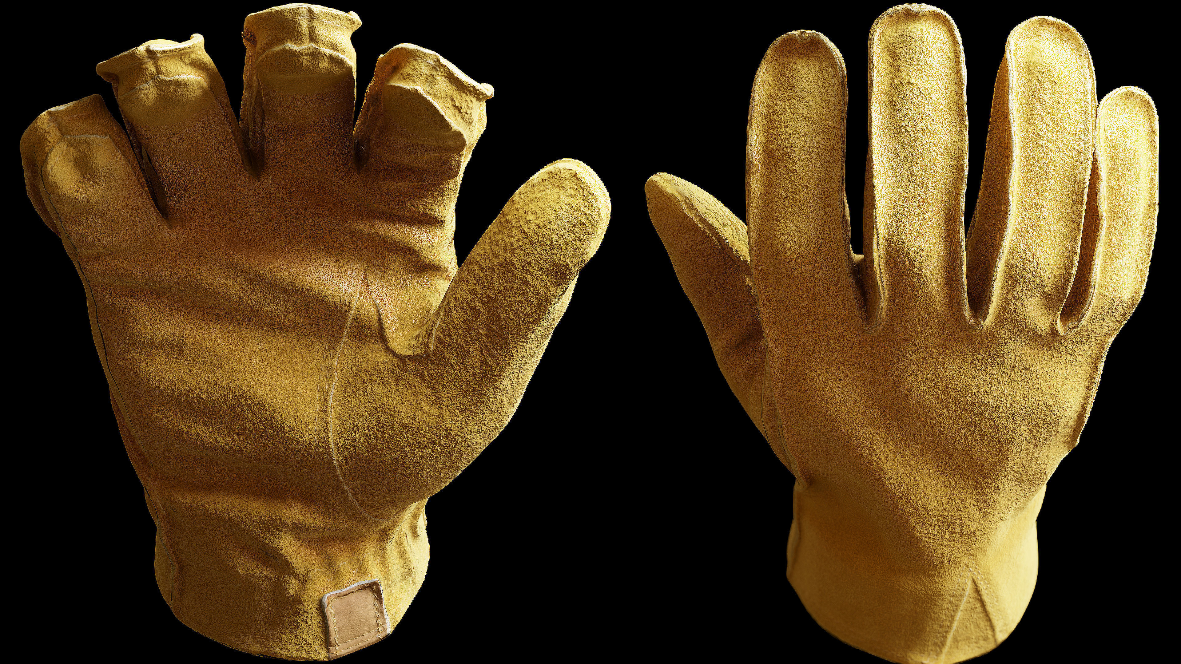 Worker Gloves 001 Low-poly 3D model_5