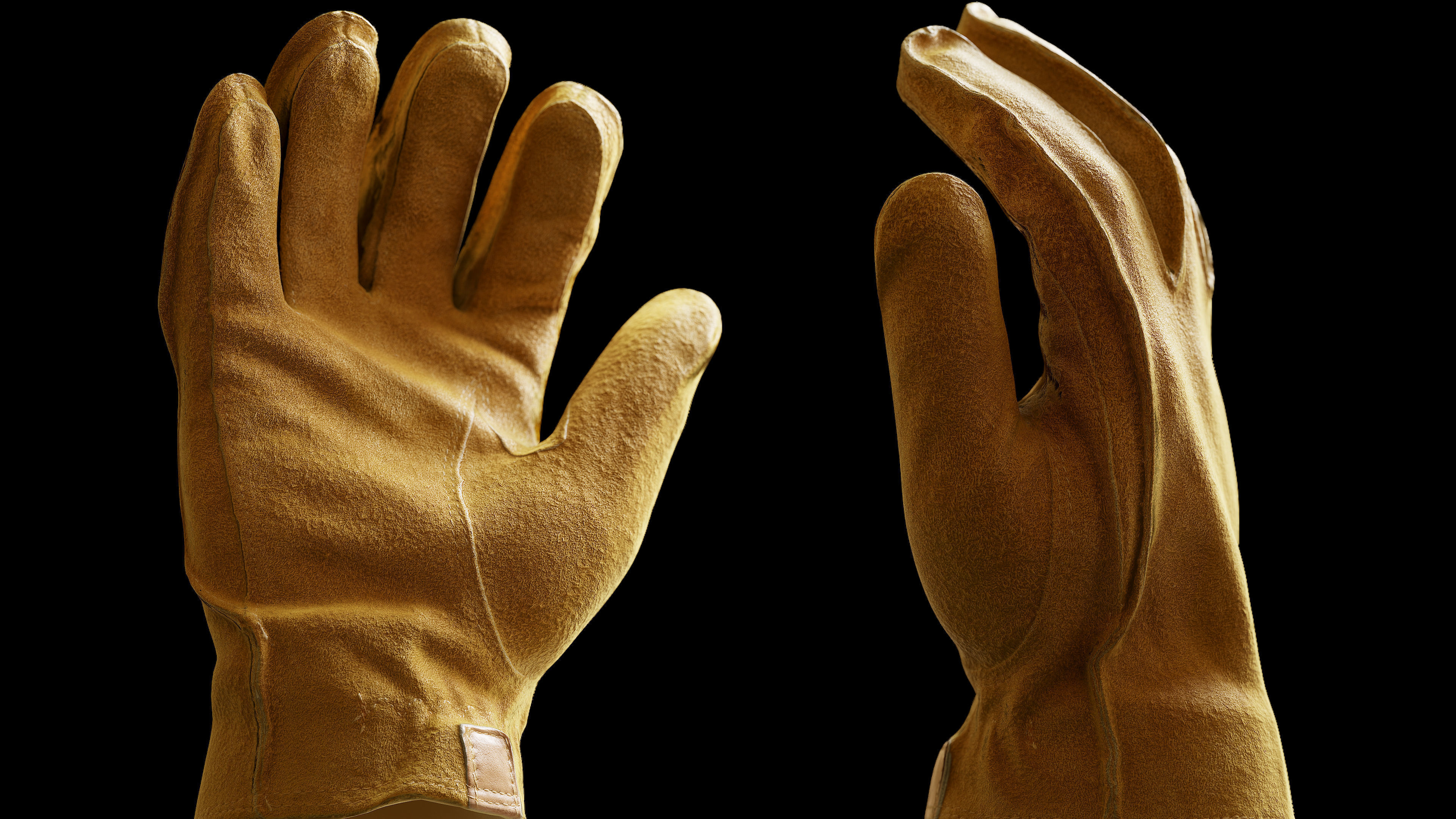 Worker Gloves 001 Low-poly 3D model_4