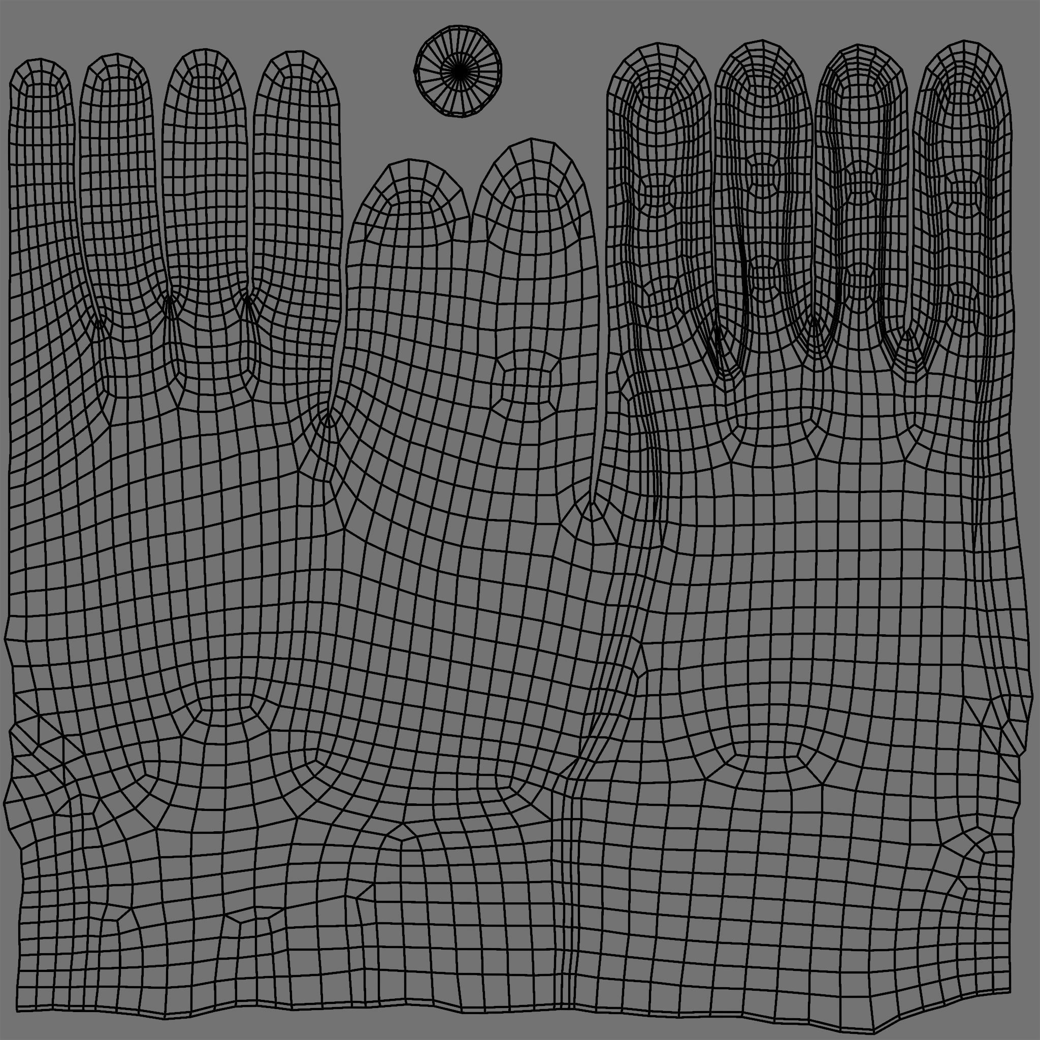 Worker Gloves 001 Low-poly 3D model_16