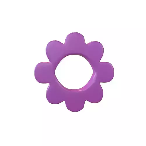 Flower Symbol v6 003 Low-poly 3D model