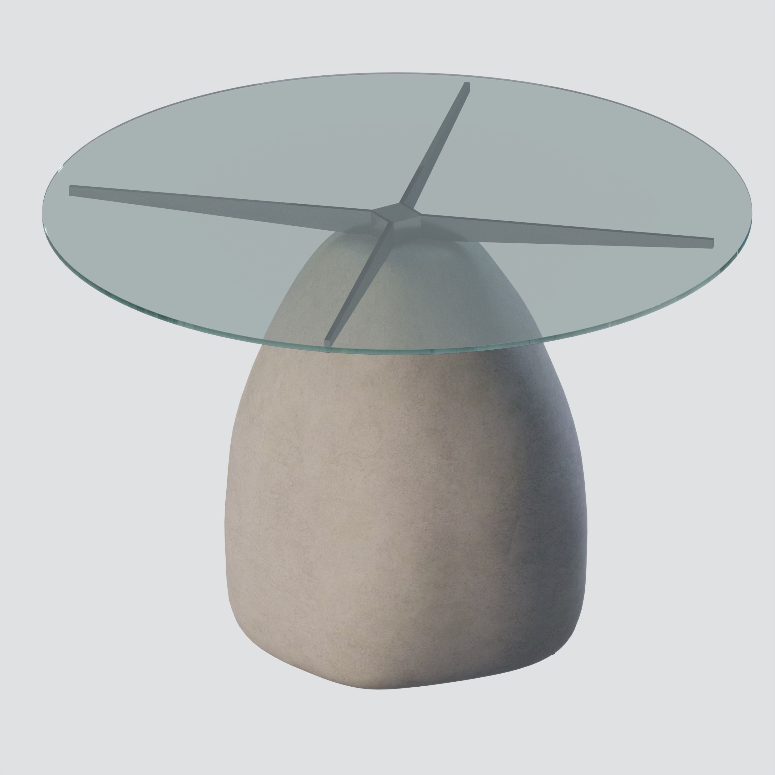 STONE GREY DINING TABLES CB2 3D model CGTrader