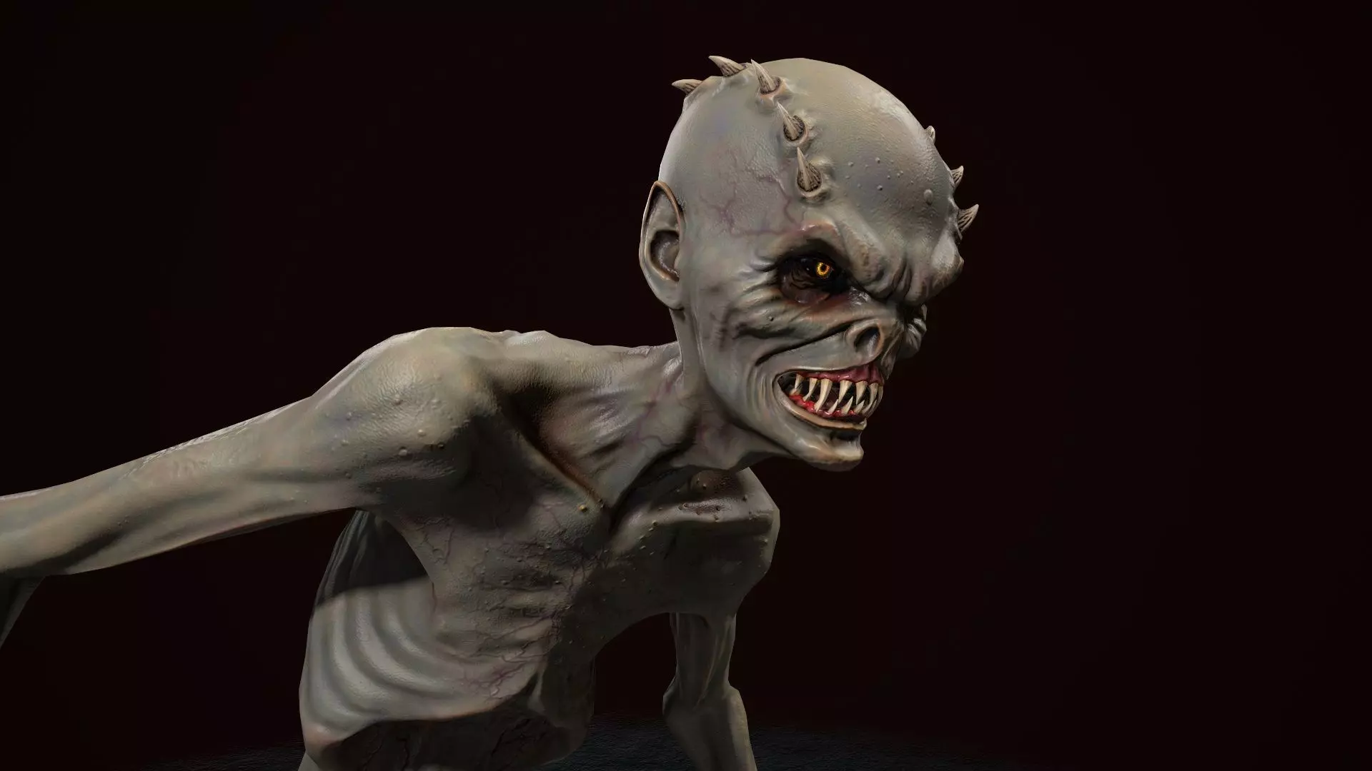 Mutant 1 group of people on chess board Low-poly 3D model_0