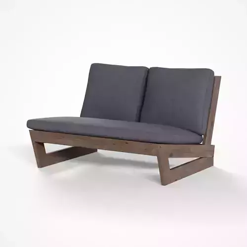 Love Seat with cushions grey