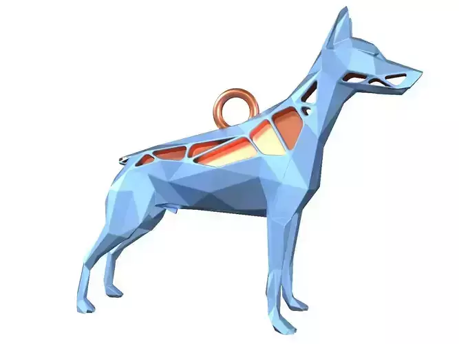 Animal Charm Doberman Pinscher Pendant