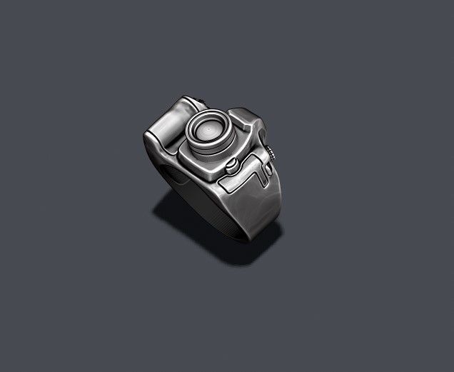 photo camera ring 3D print model_5