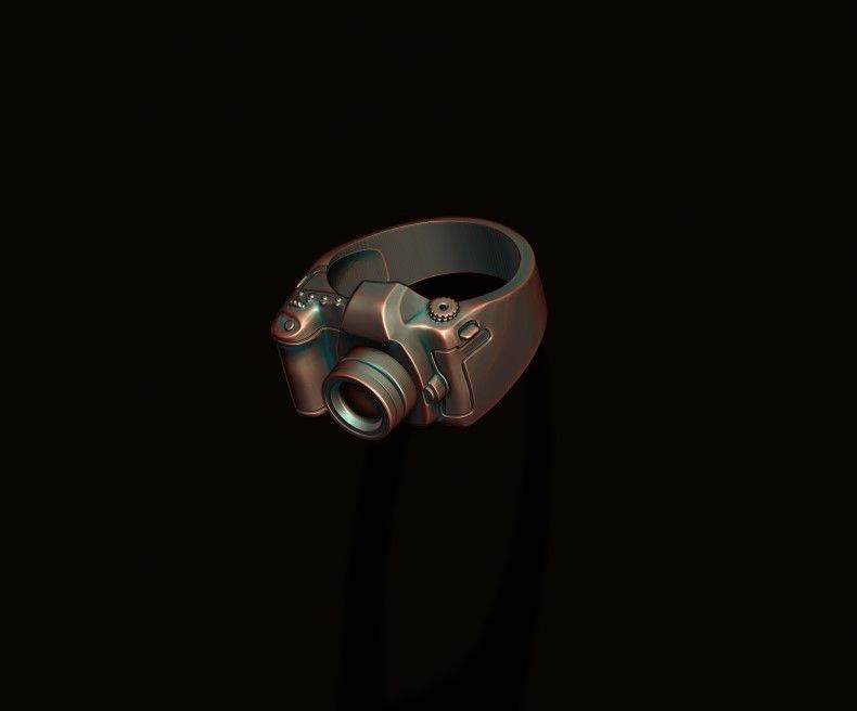photo camera ring 3D print model_8